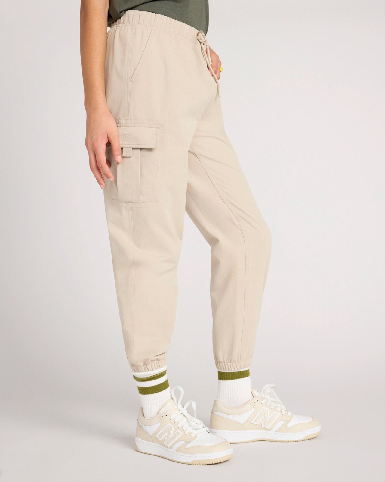 The Kids' GRS Certified Recycled Poly Everyday Cargo Pant - Humus Beige