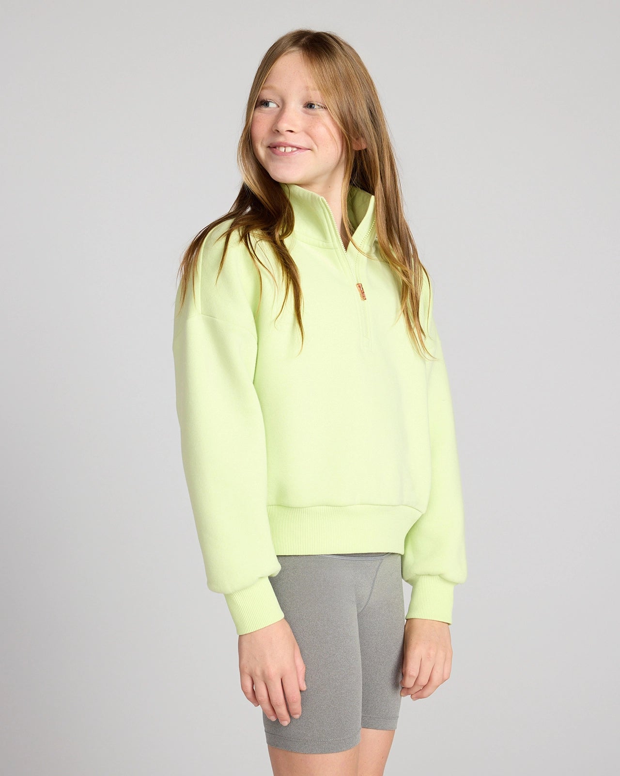 The Soft GRS Certified Recycled Poly + Organic Cotton 1/2 Zip Top