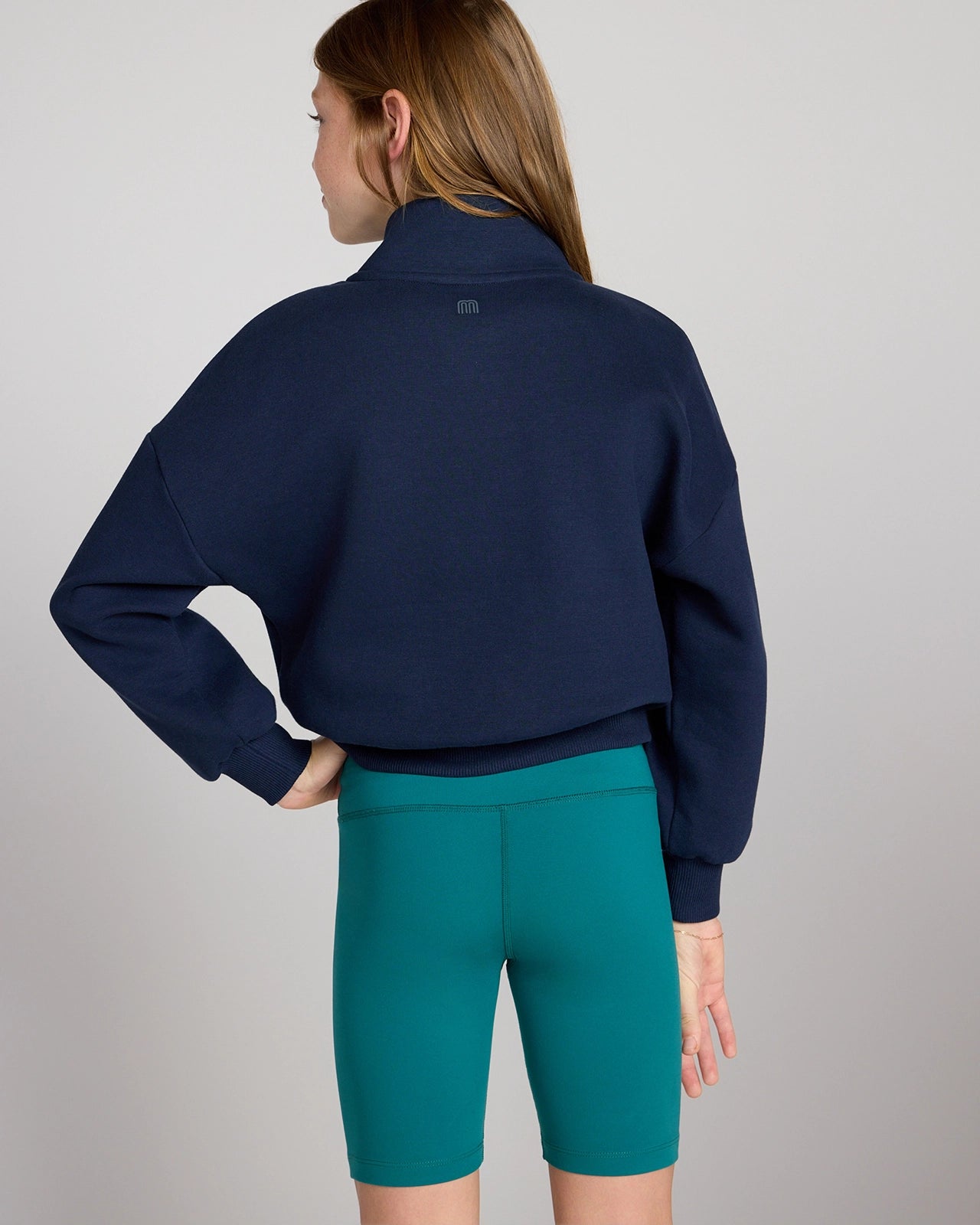 The Soft GRS Certified Recycled Poly + Organic Cotton 1/2 Zip Top