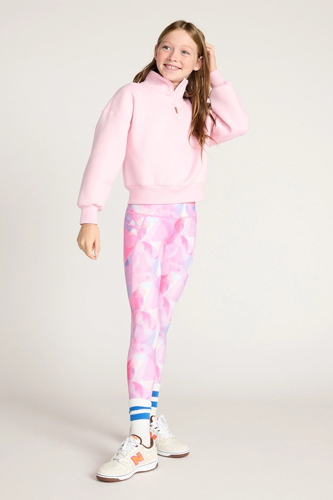 The Soft GRS Certified Recycled Poly + Organic Cotton 1/2 Zip Top