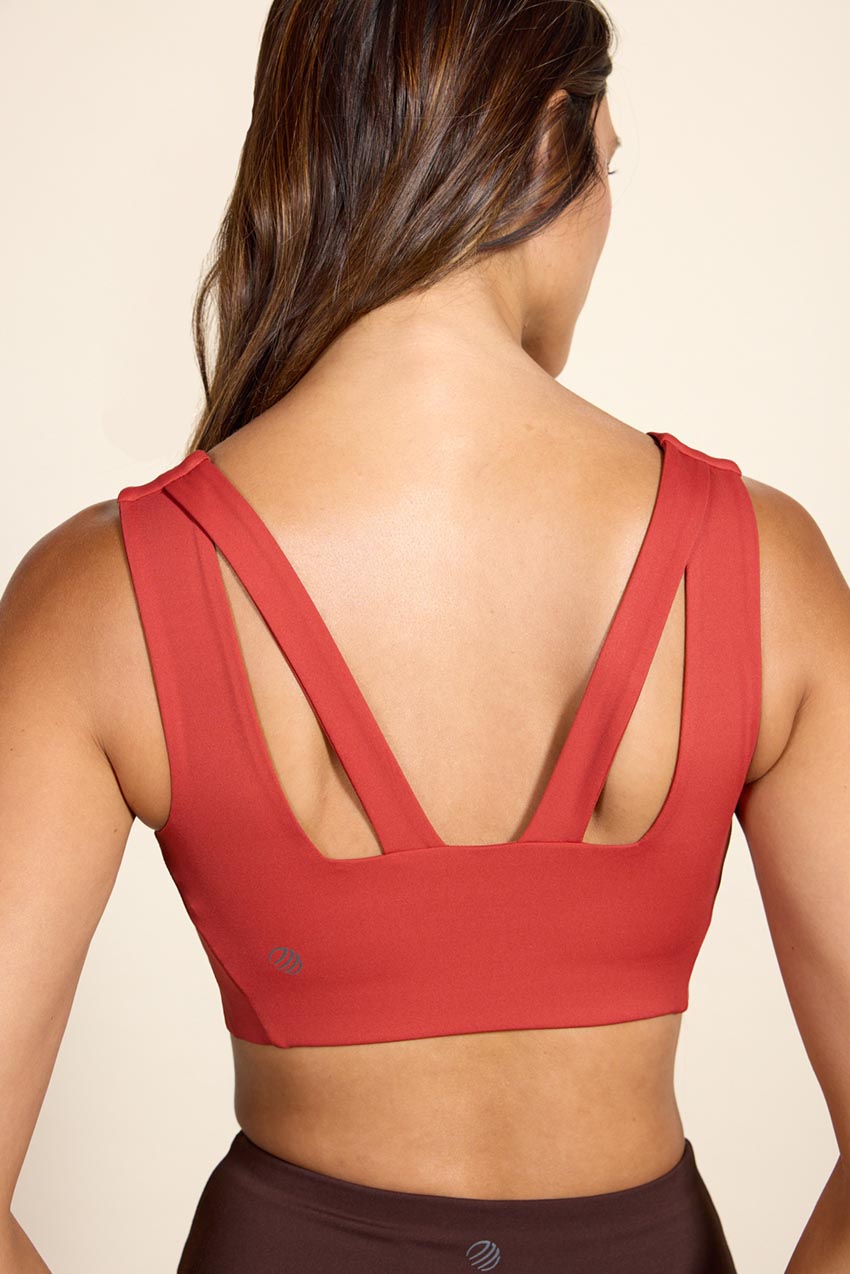 Vital Recycled Nylon Square Neck Medium Support Sports Bra