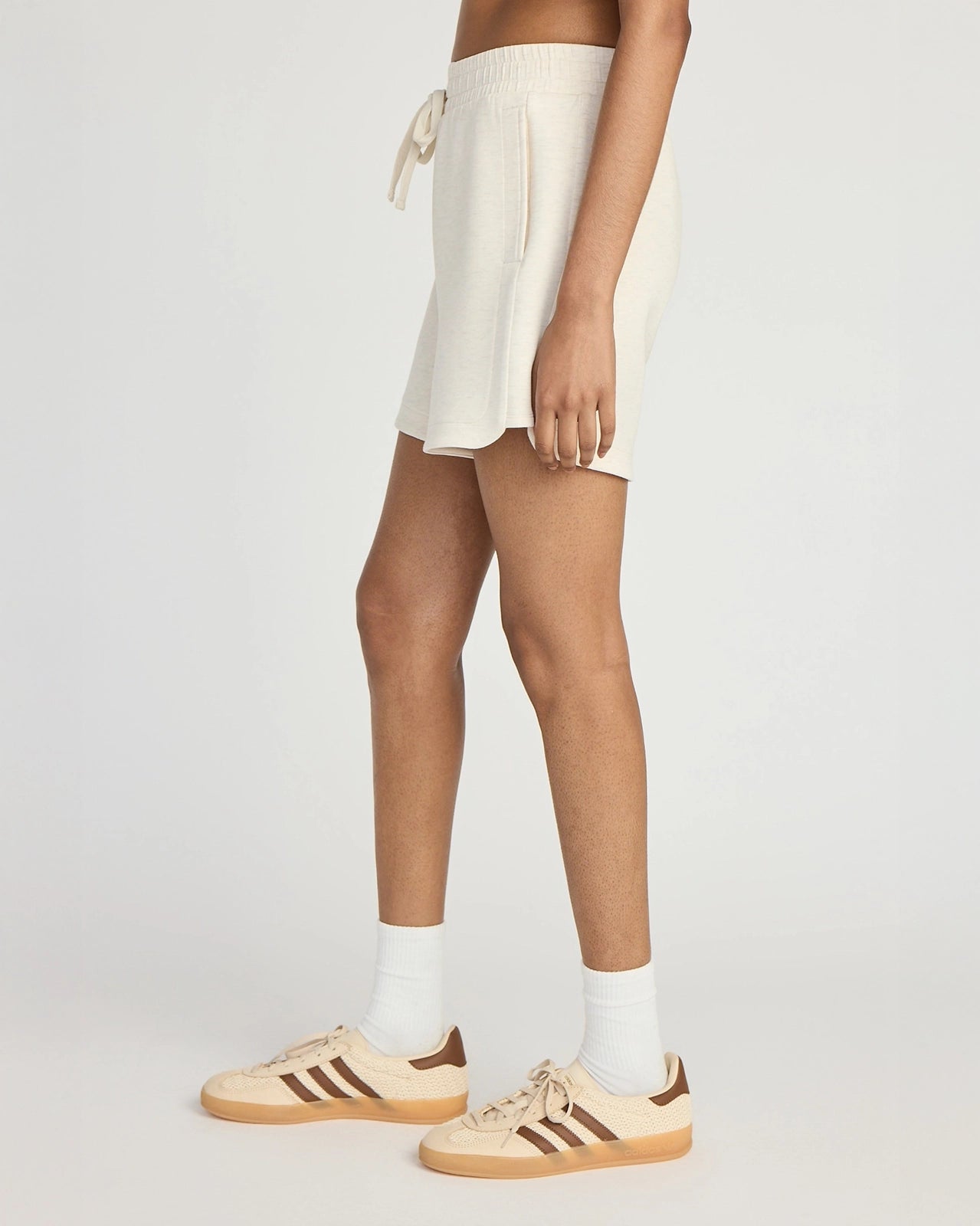 The Breathable GRS Certified Recycled Polyester + Modal 5" Short - Htr Birch