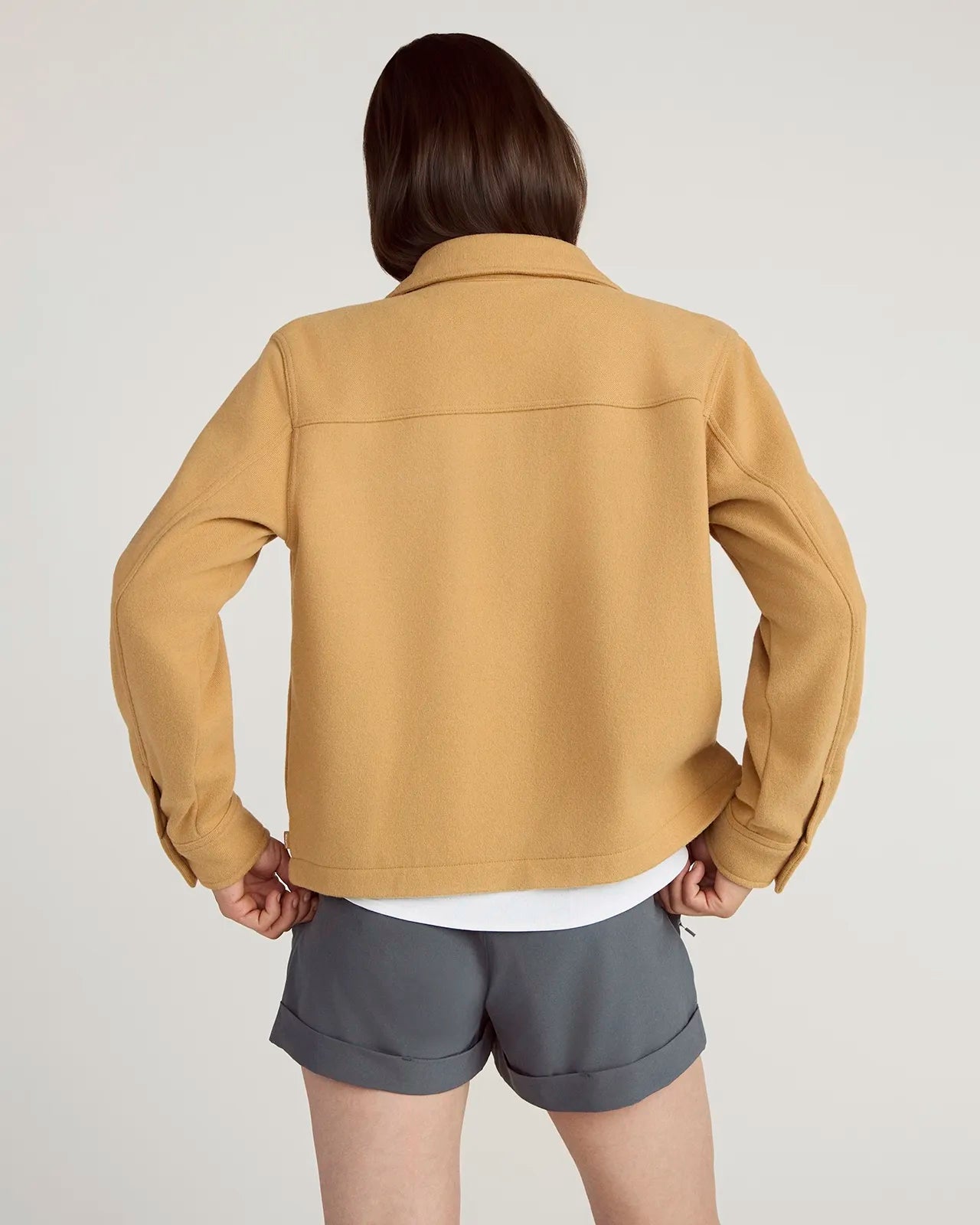 The On-the-Go GRS Certified Recycled Polyester Cropped Jacket - Camel