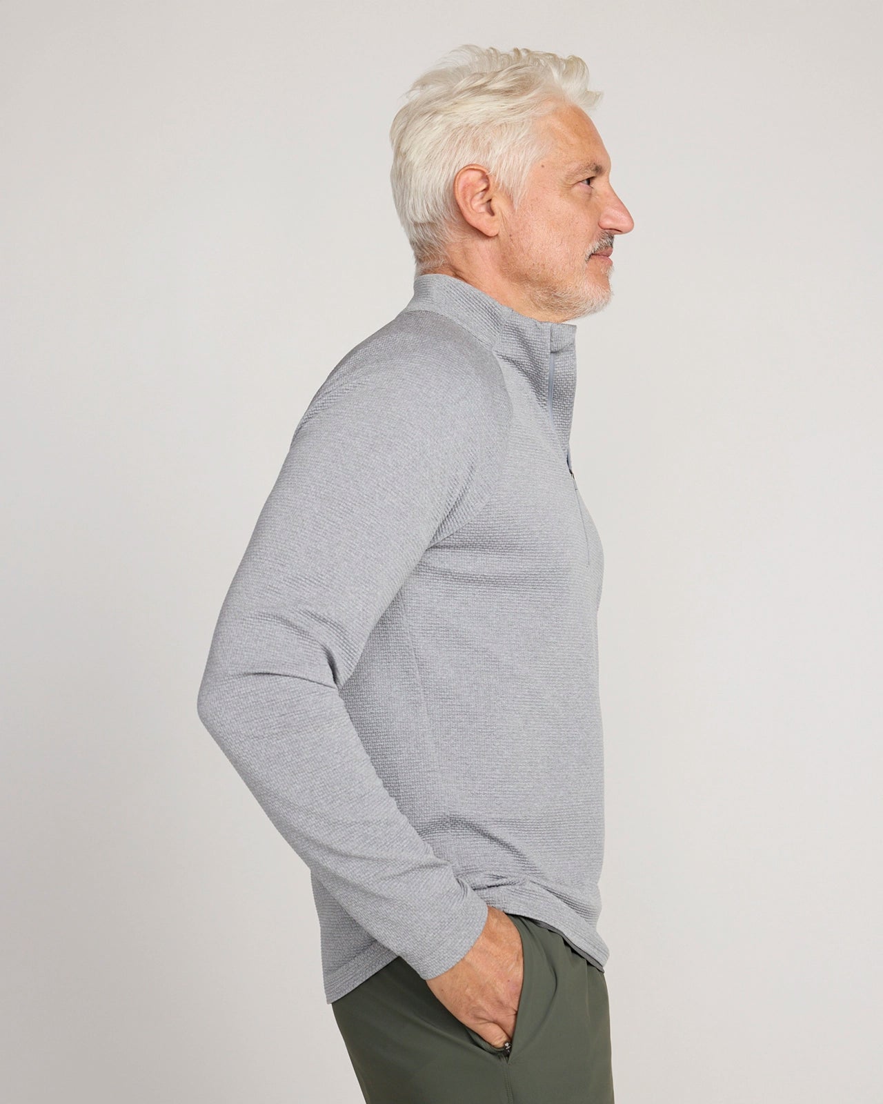 The Active Stretch GRS Certified Recycled Poly Melange 1/4 Zip