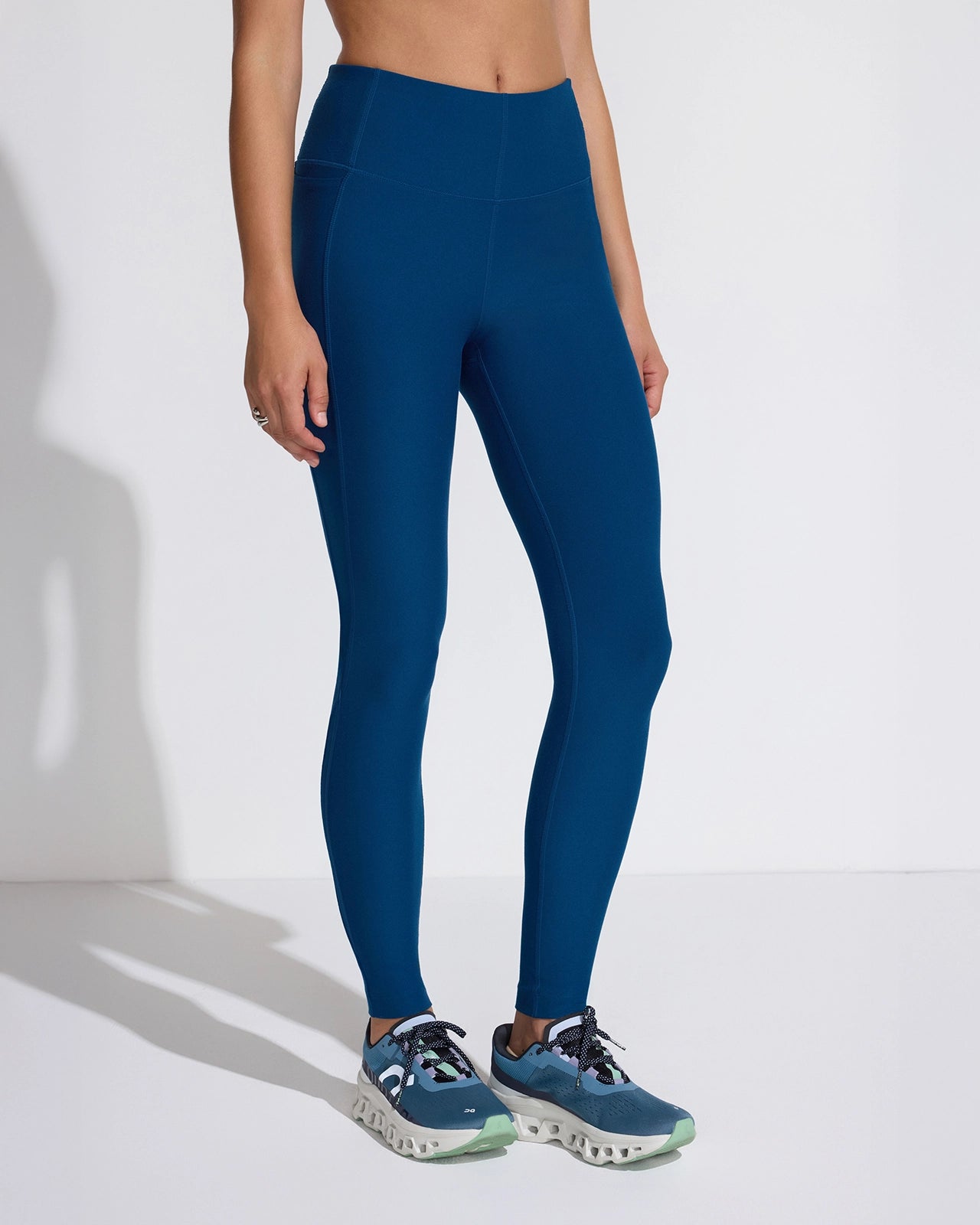 The Active Half-Moon Power Mesh GRS Certified Recycled Poly Legging - Navy