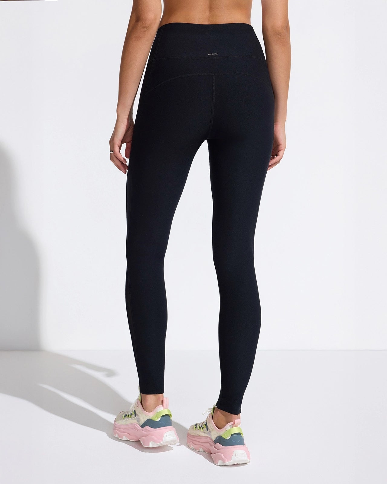 The Active Half-Moon Power Mesh GRS Certified Recycled Poly Legging - Black