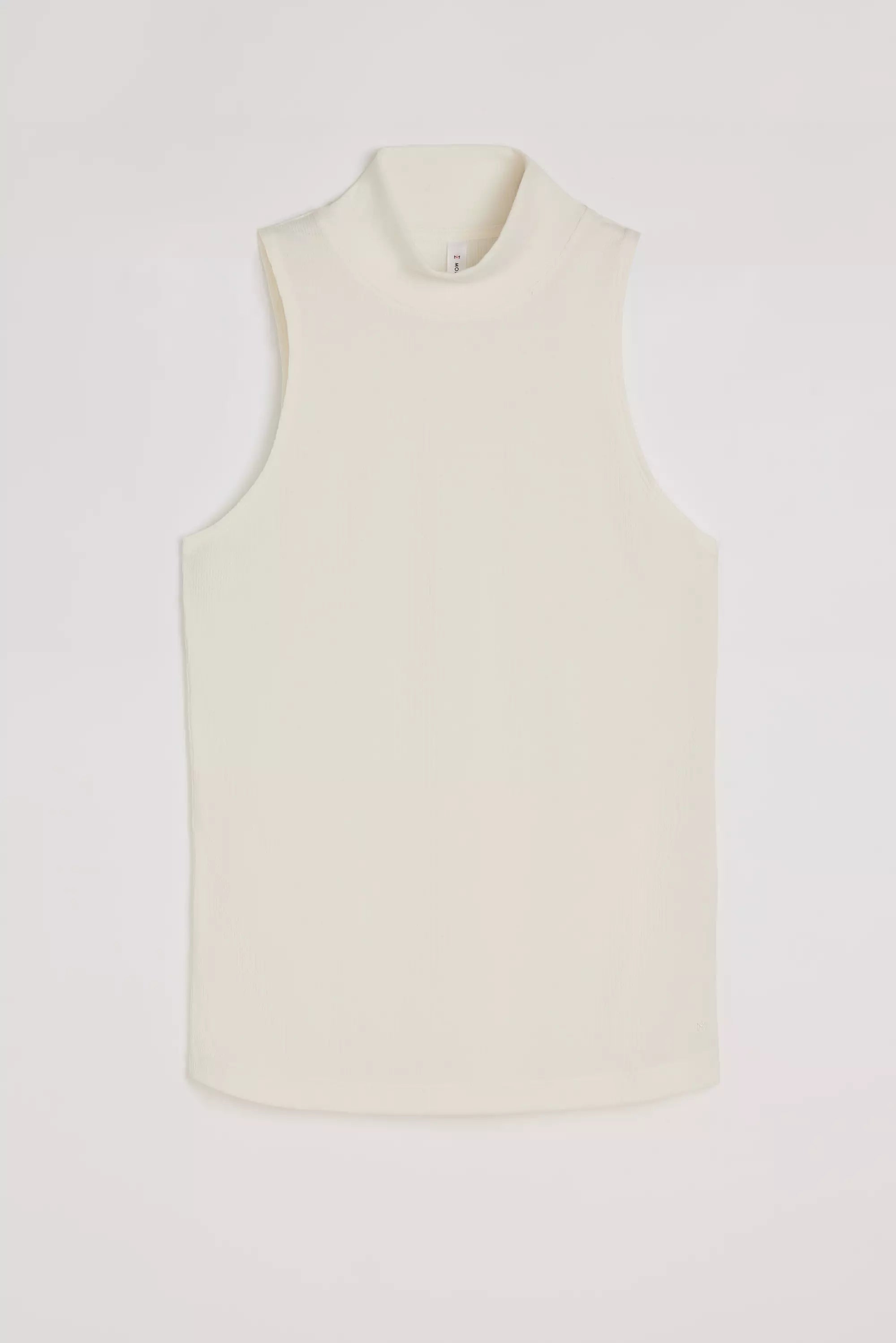 Collaborate Fitted Mock Neck Rib Sleeveless Top