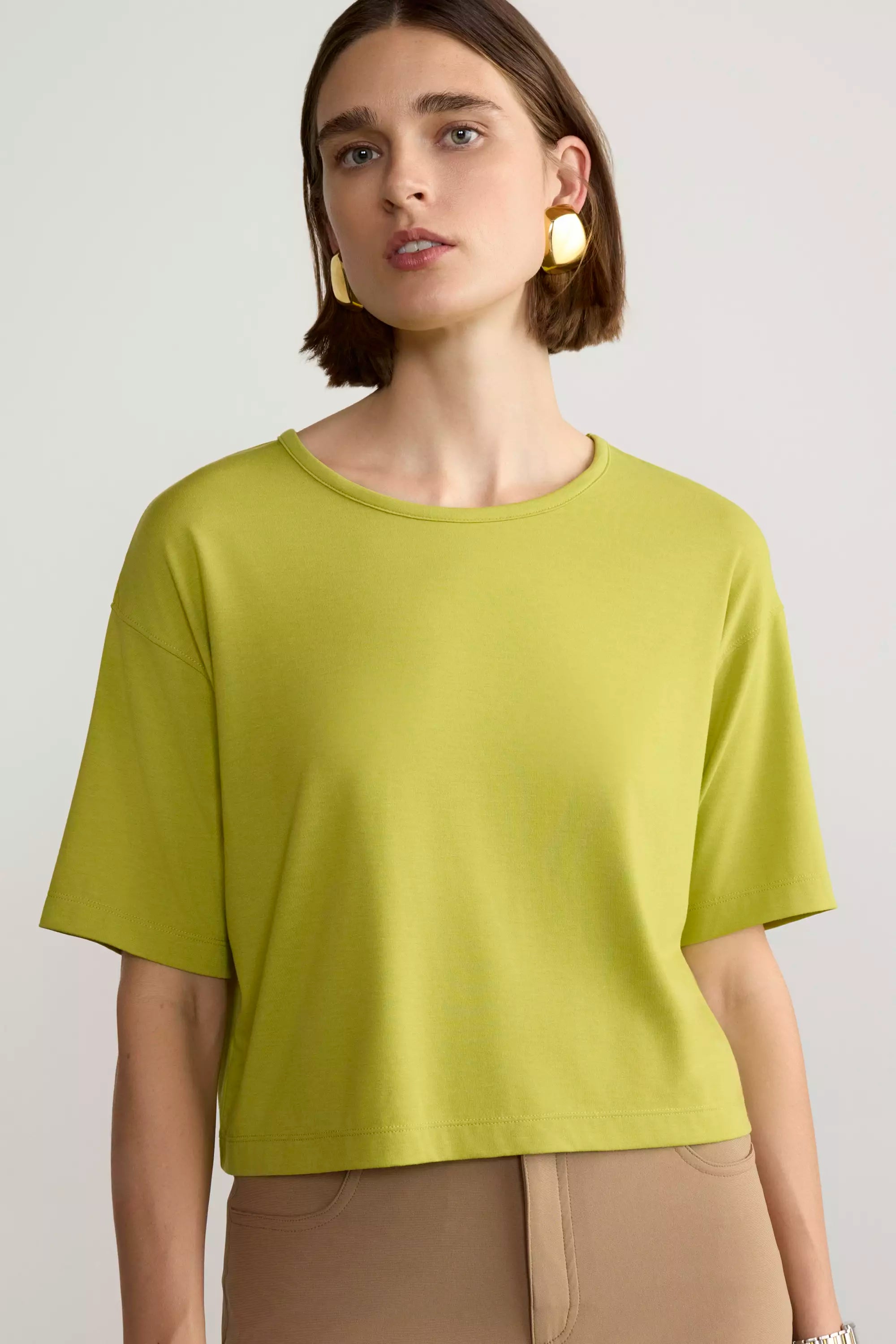 Expression Relaxed Fit Cropped Short Sleeve T-Shirt