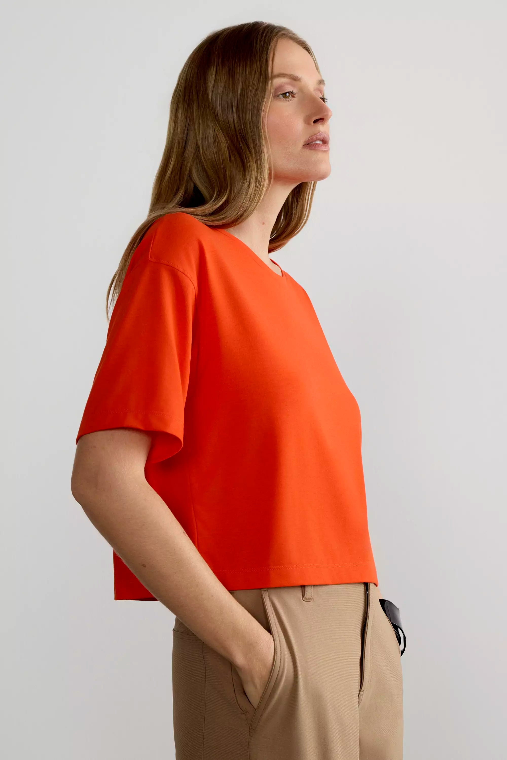 Expression Relaxed Fit Cropped Short Sleeve T-Shirt