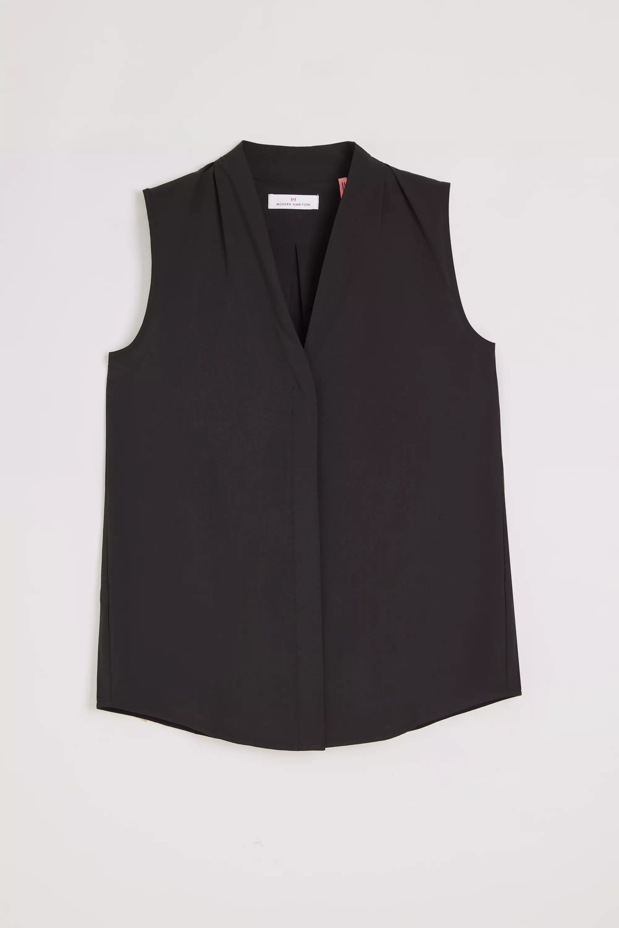 Resource Sleeveless V-Neck Blouse with Pleats