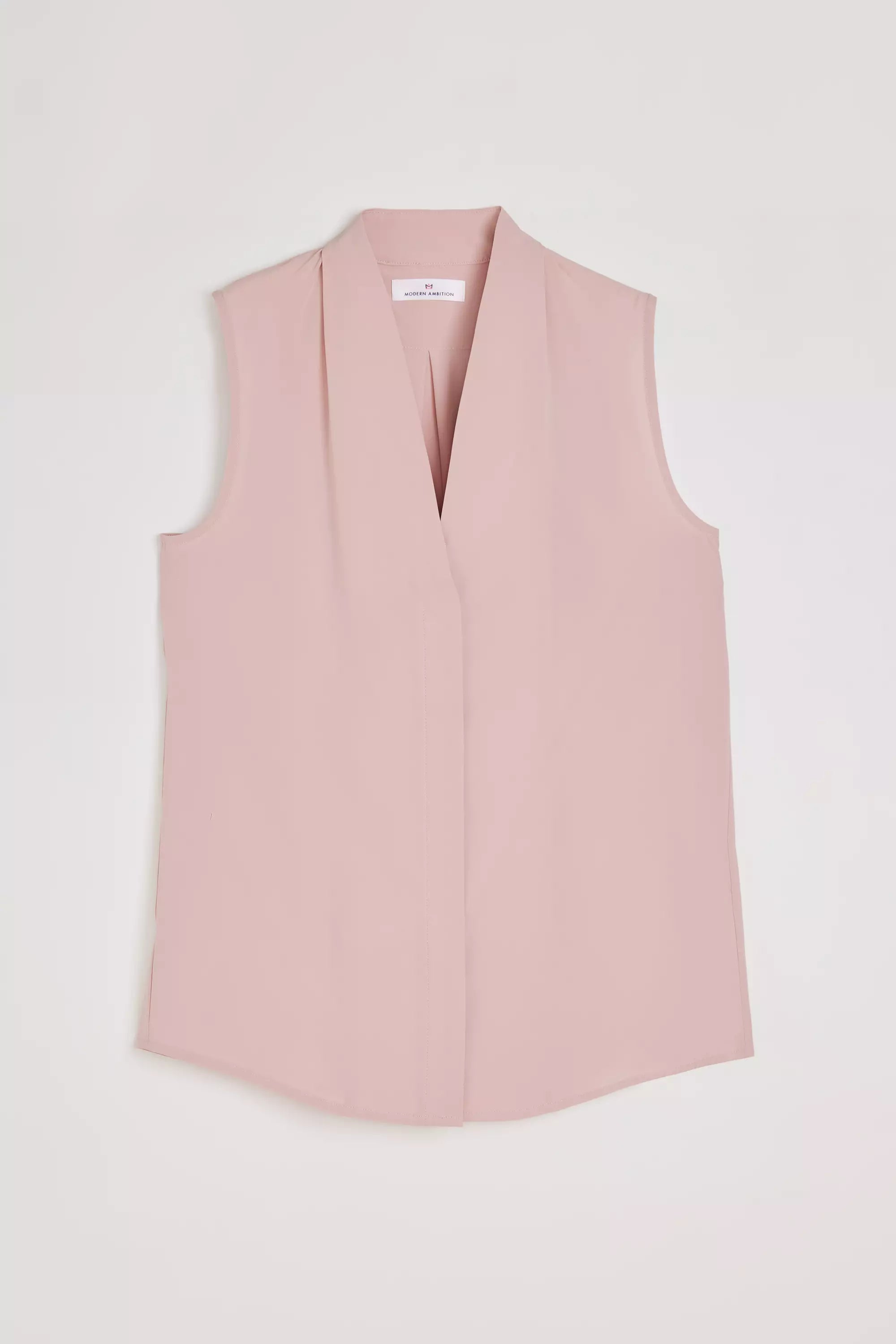 Resource Sleeveless V-Neck Blouse with Pleats