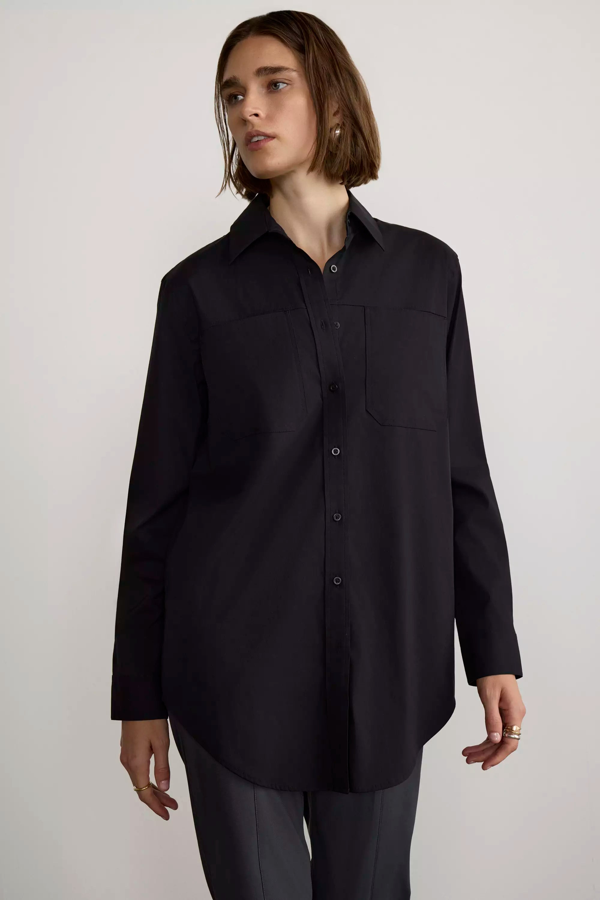 Suitable Oversized Cargo Shirt - Black