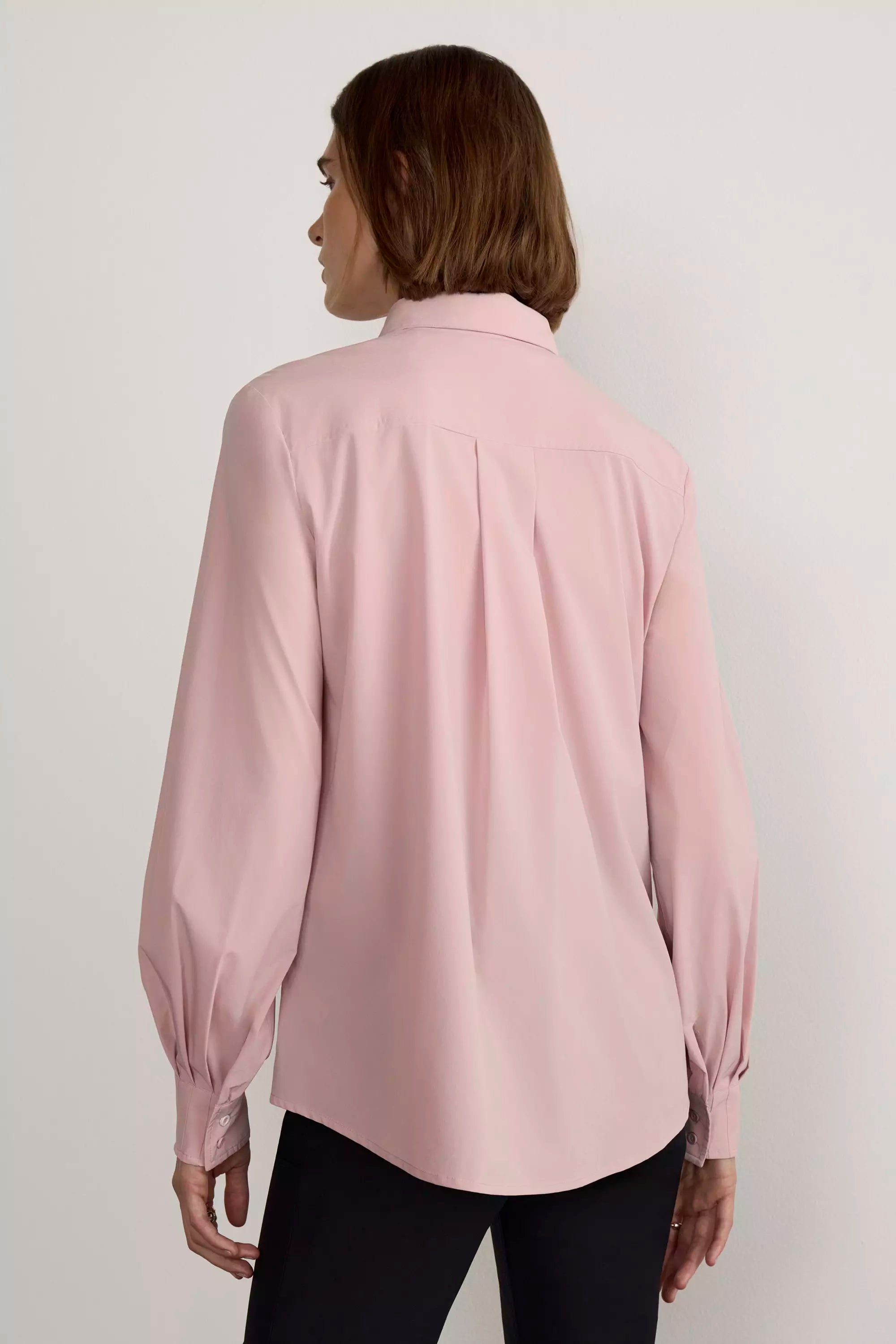 Resource Relaxed Blouse with Pleated Sleeve Cuff Detail