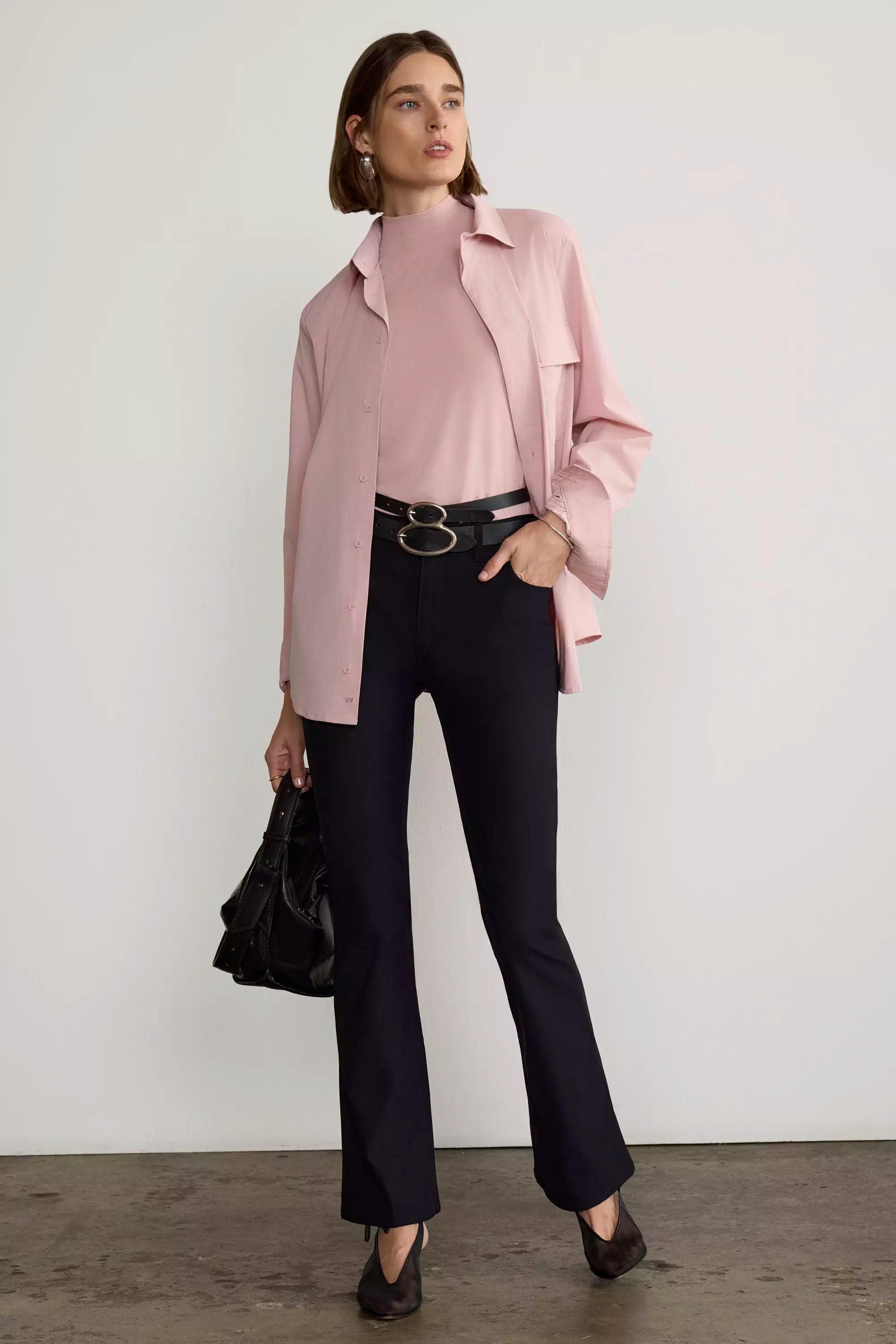 Resource Relaxed Blouse with Pleated Sleeve Cuff Detail