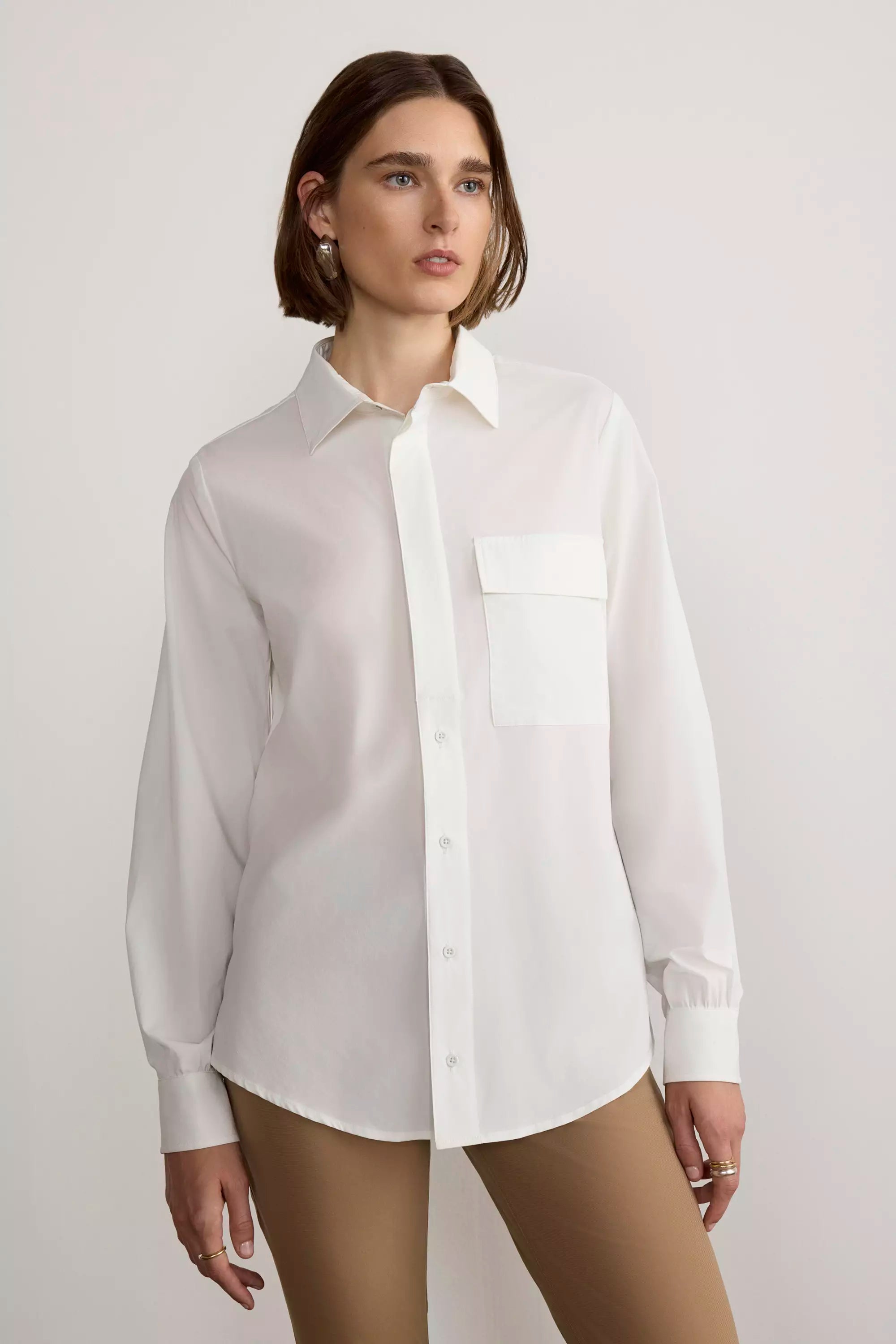 Resource Relaxed Blouse with Pleated Sleeve Cuff Detail