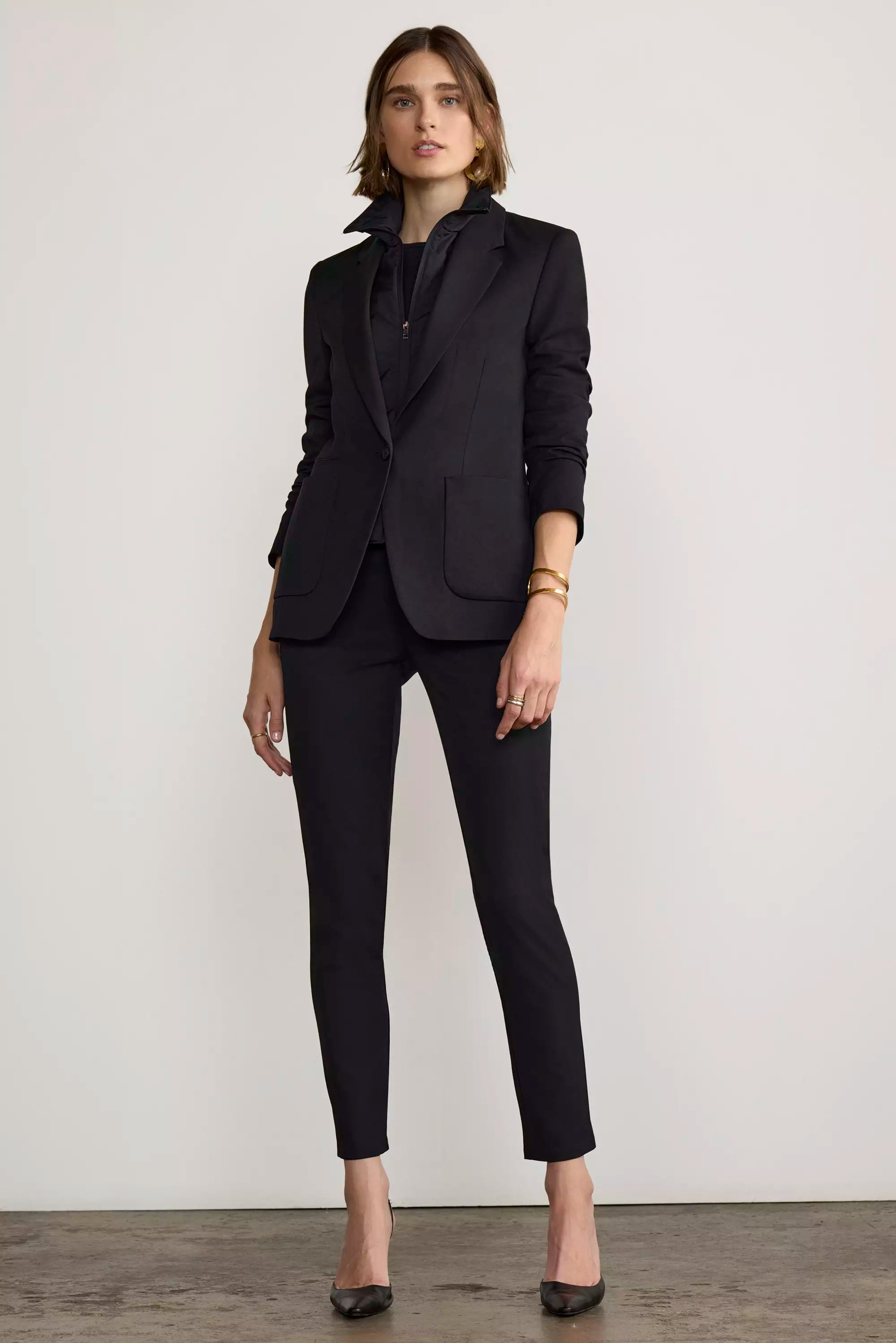 Trailblaze High-Rise Slim Twill Trouser - Black