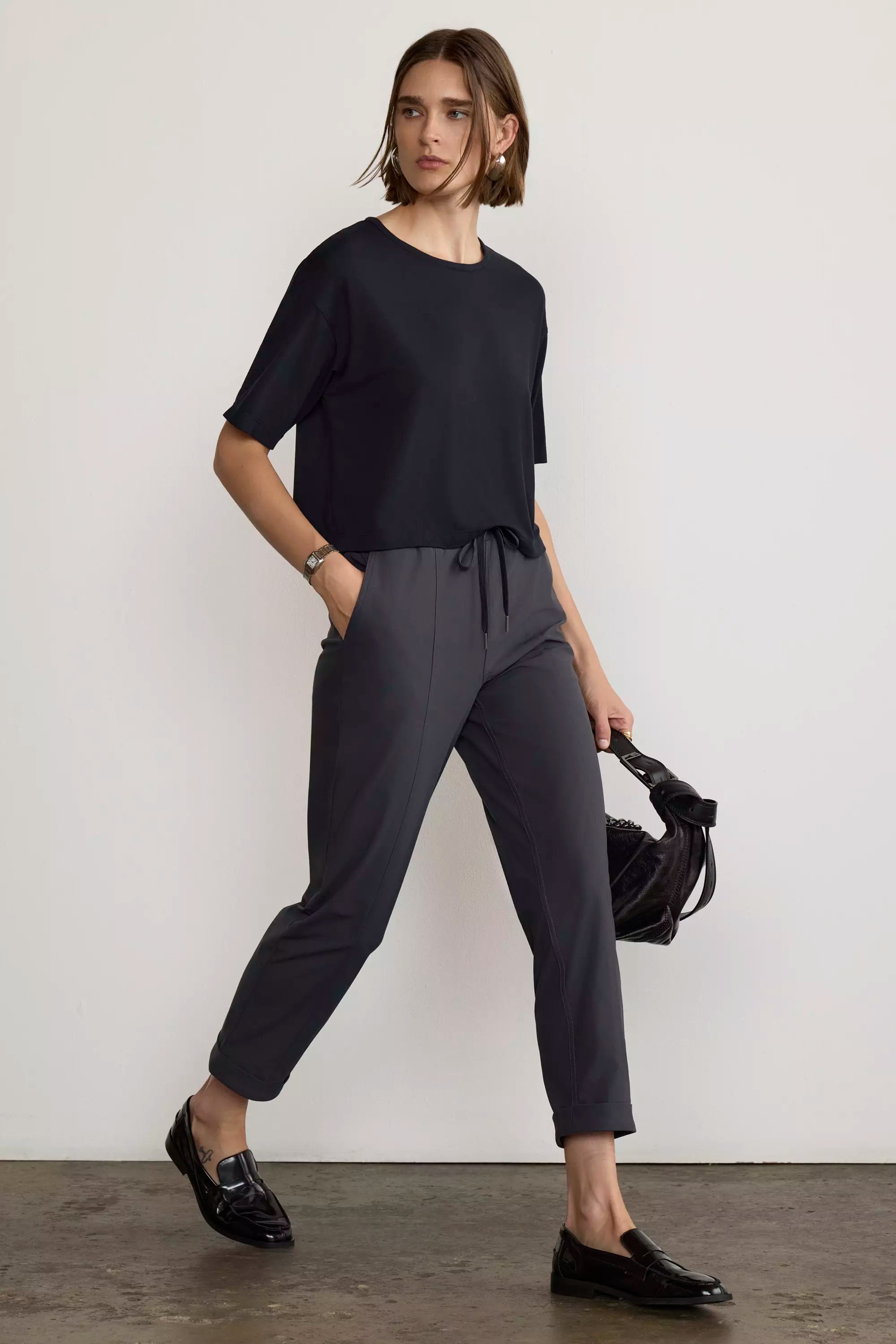 Limitless Roll Cuff Clean Cut Jogger - Asphalt