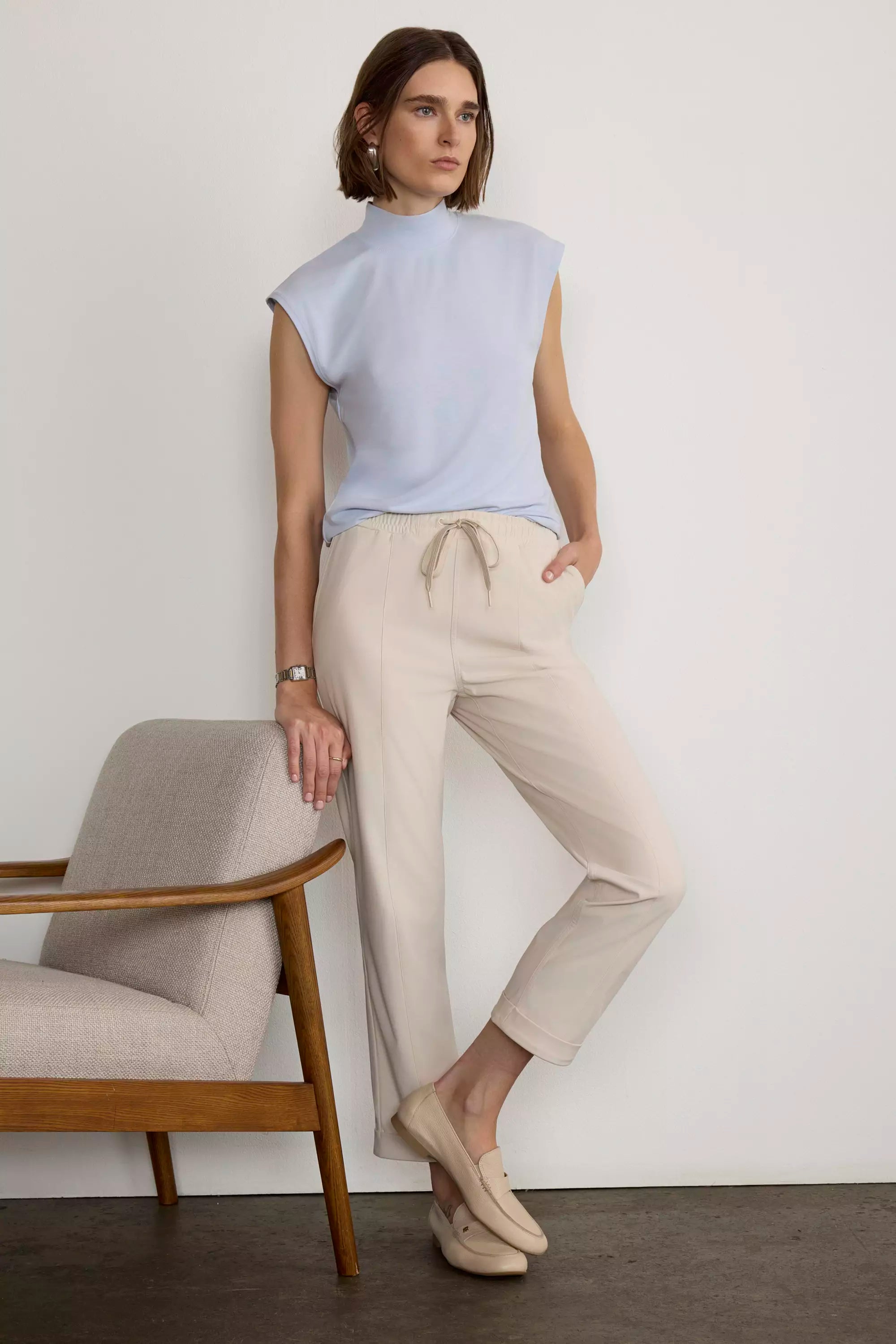 Limitless Roll Cuff Clean Cut Jogger - Brazilian Sand