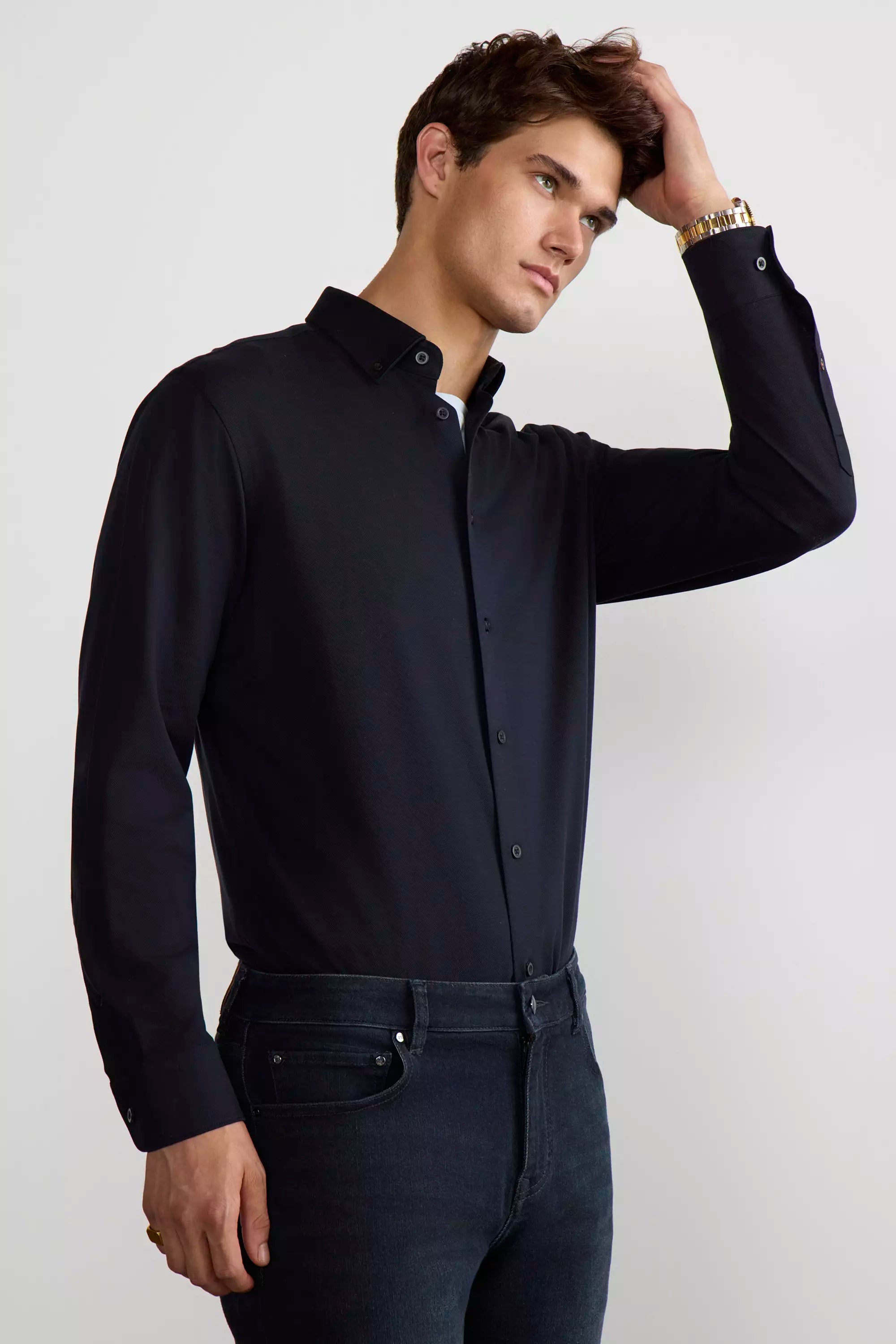 Interview FlexPique Knit Standard-Fit Shirt