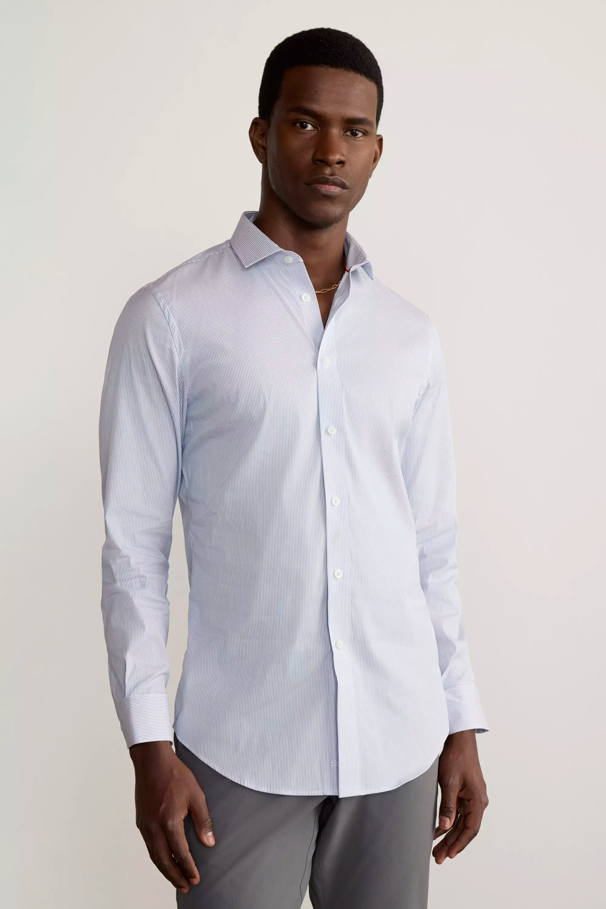 PerformLuxe Cotton Nylon Poplin Standard-Fit Shirt