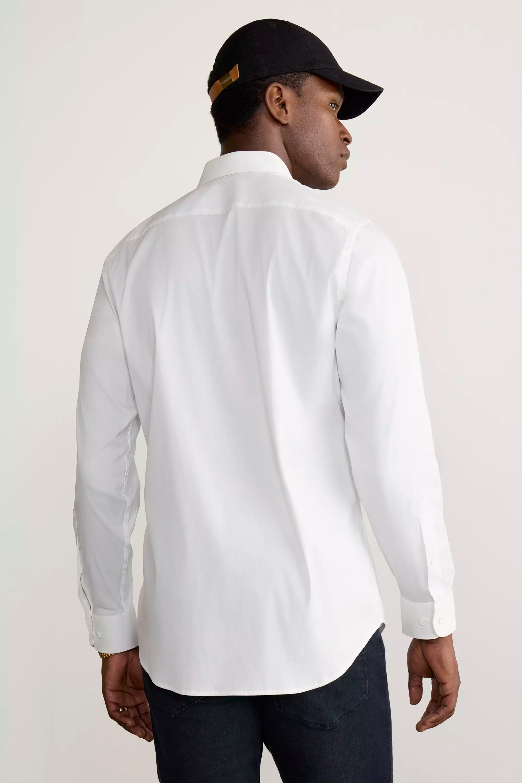 PerformLuxe Cotton Nylon Poplin Standard-Fit Shirt