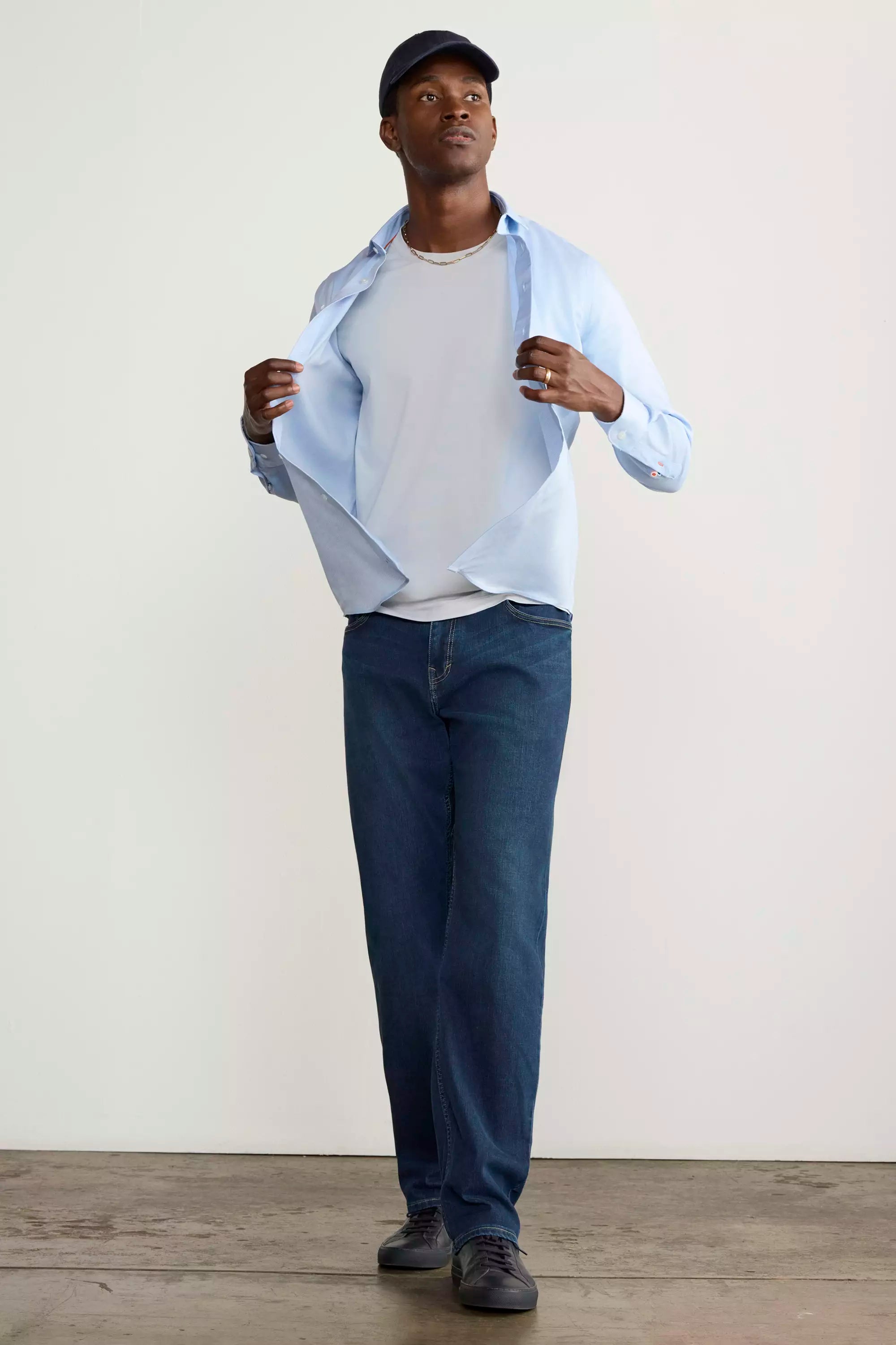 Air-Tech Poplin Slim-Fit Shirt - Blue Dobby