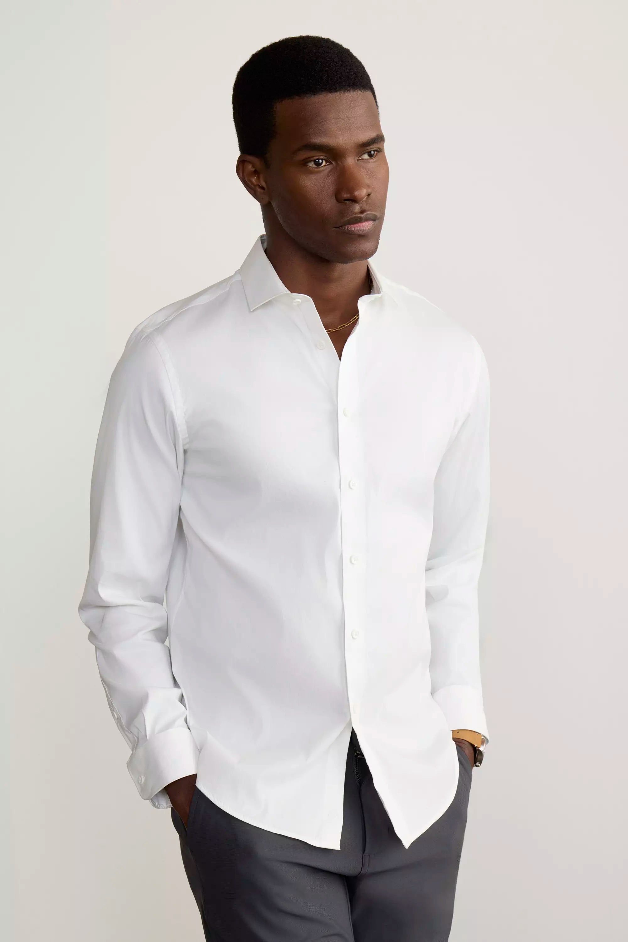 PerformLuxe Cotton Nylon Poplin Slim-Fit Shirt