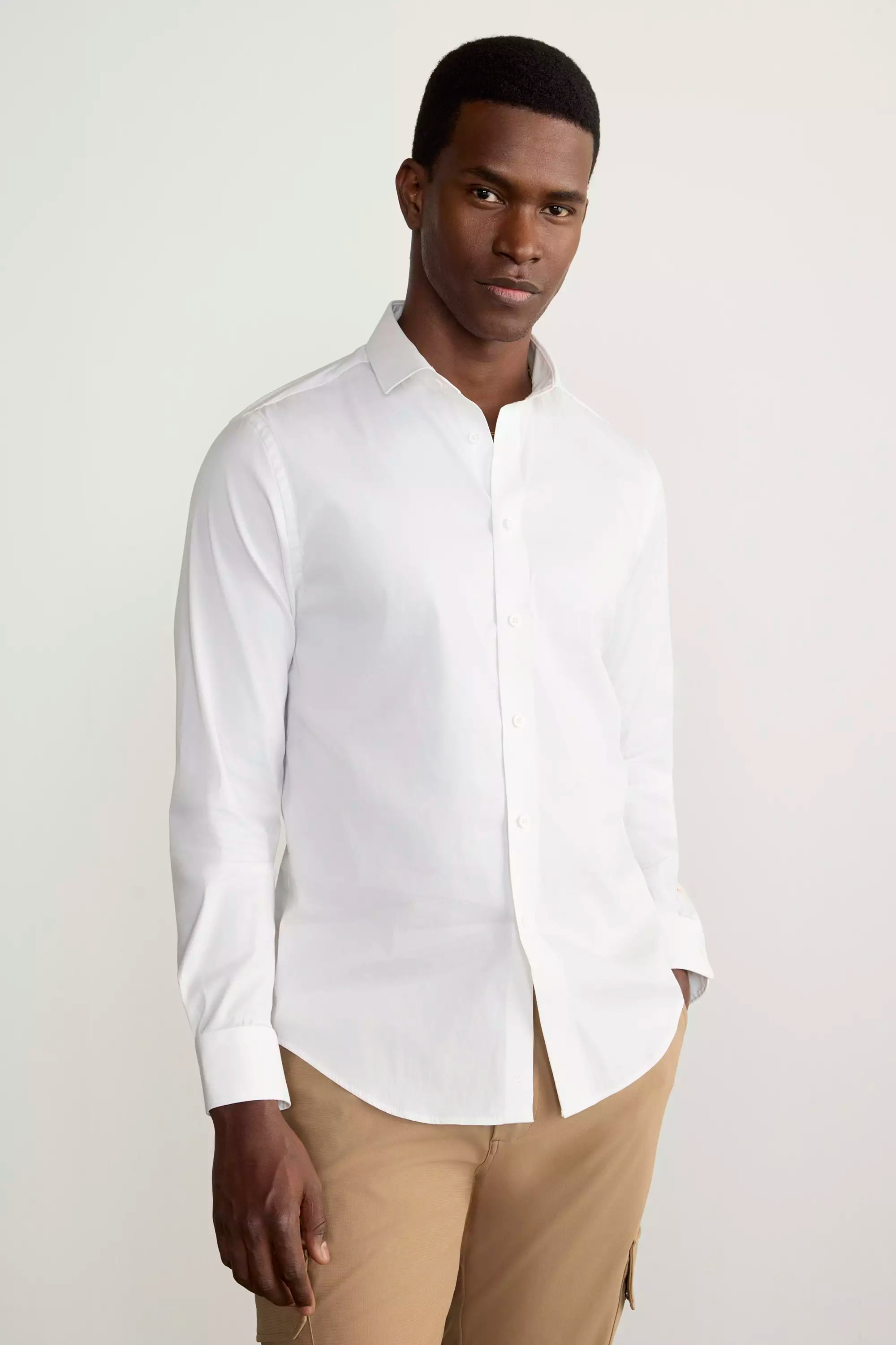 PerformLuxe Cotton Nylon Poplin Slim-Fit Shirt