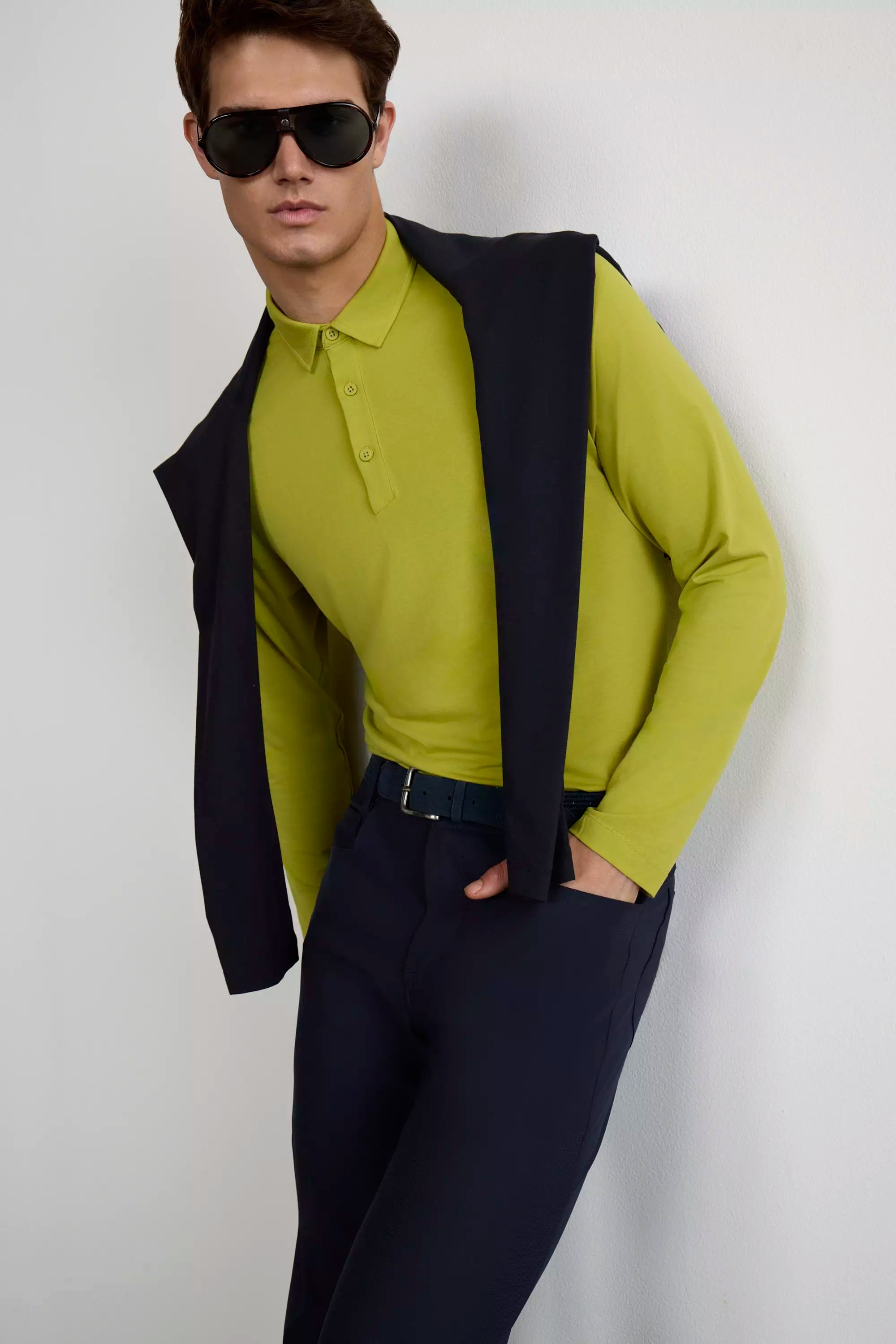 Resonate Long Sleeve Polo - Oasis