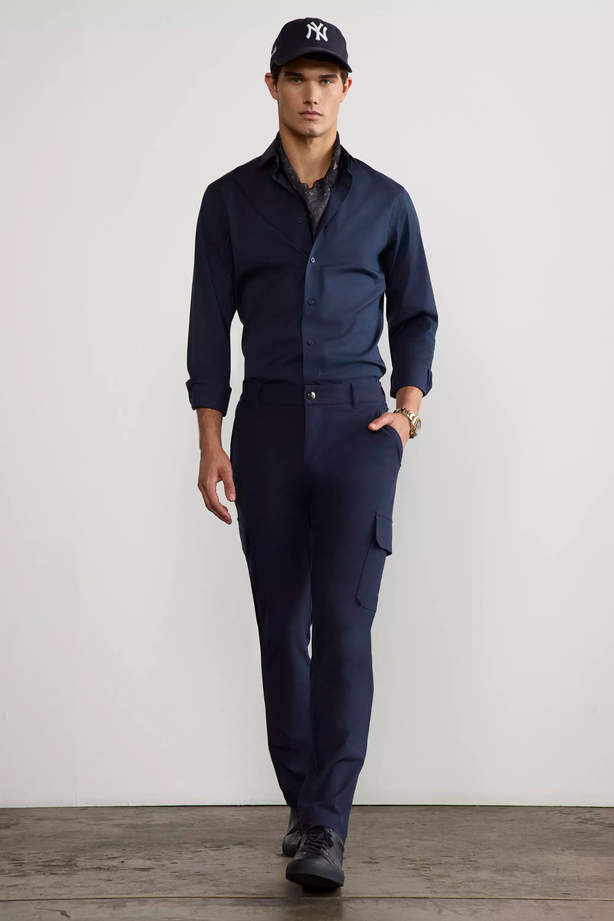 PerformLuxe Cotton Nylon Twill Slim-Fit Shirt