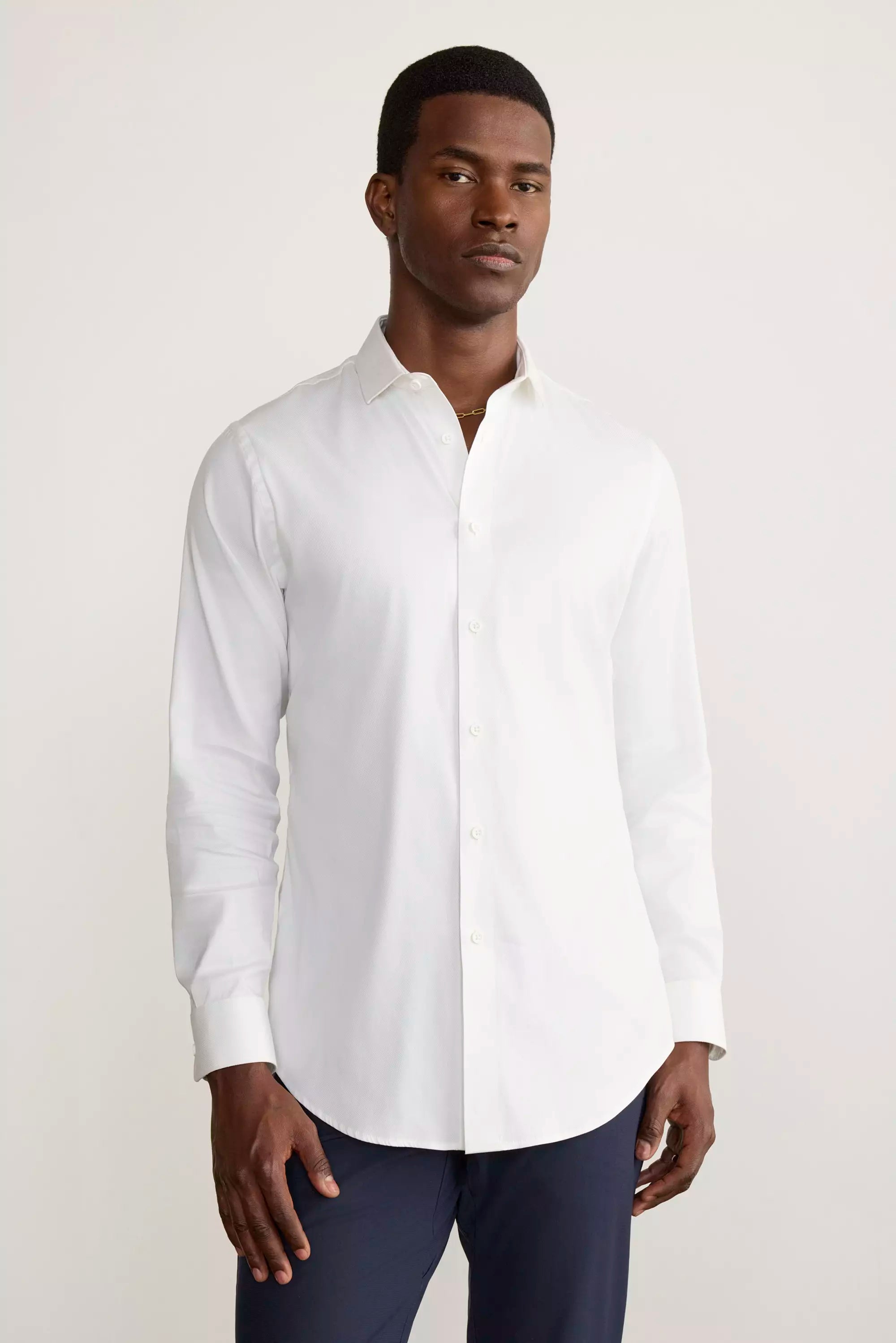 PerformLuxe Cotton Nylon Twill Standard-Fit Shirt