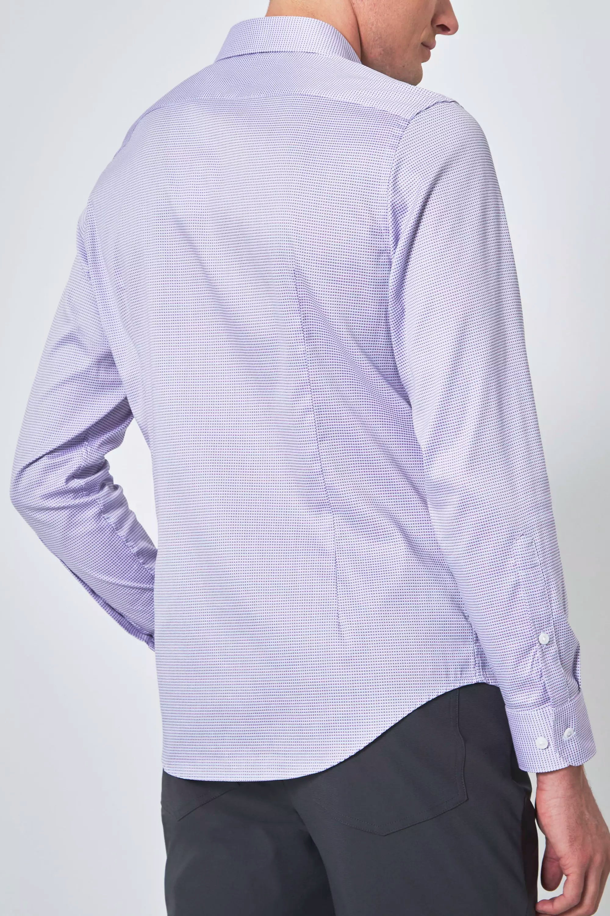 PerformLuxe Cotton Nylon Check Slim-Fit Shirt