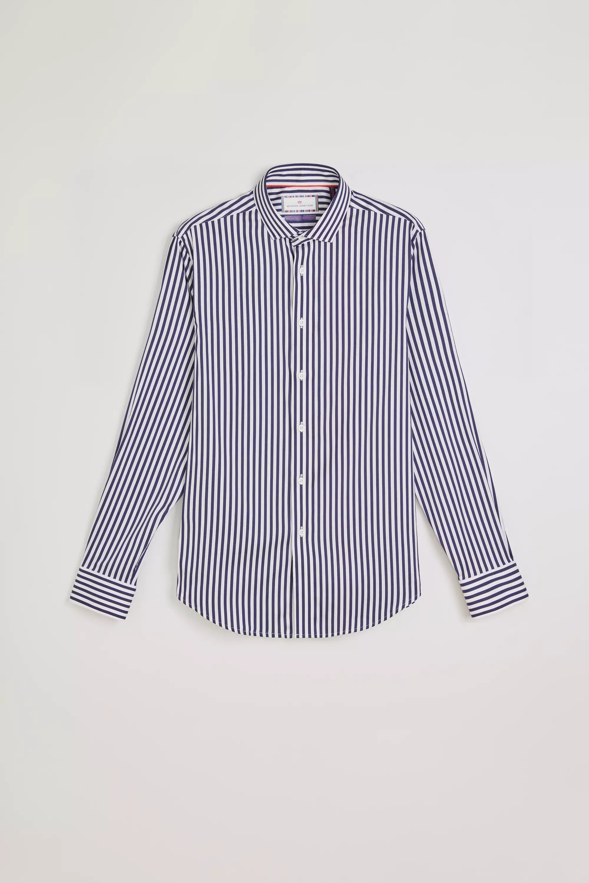 PerformLuxe Cotton Nylon Stripe Slim-Fit Shirt