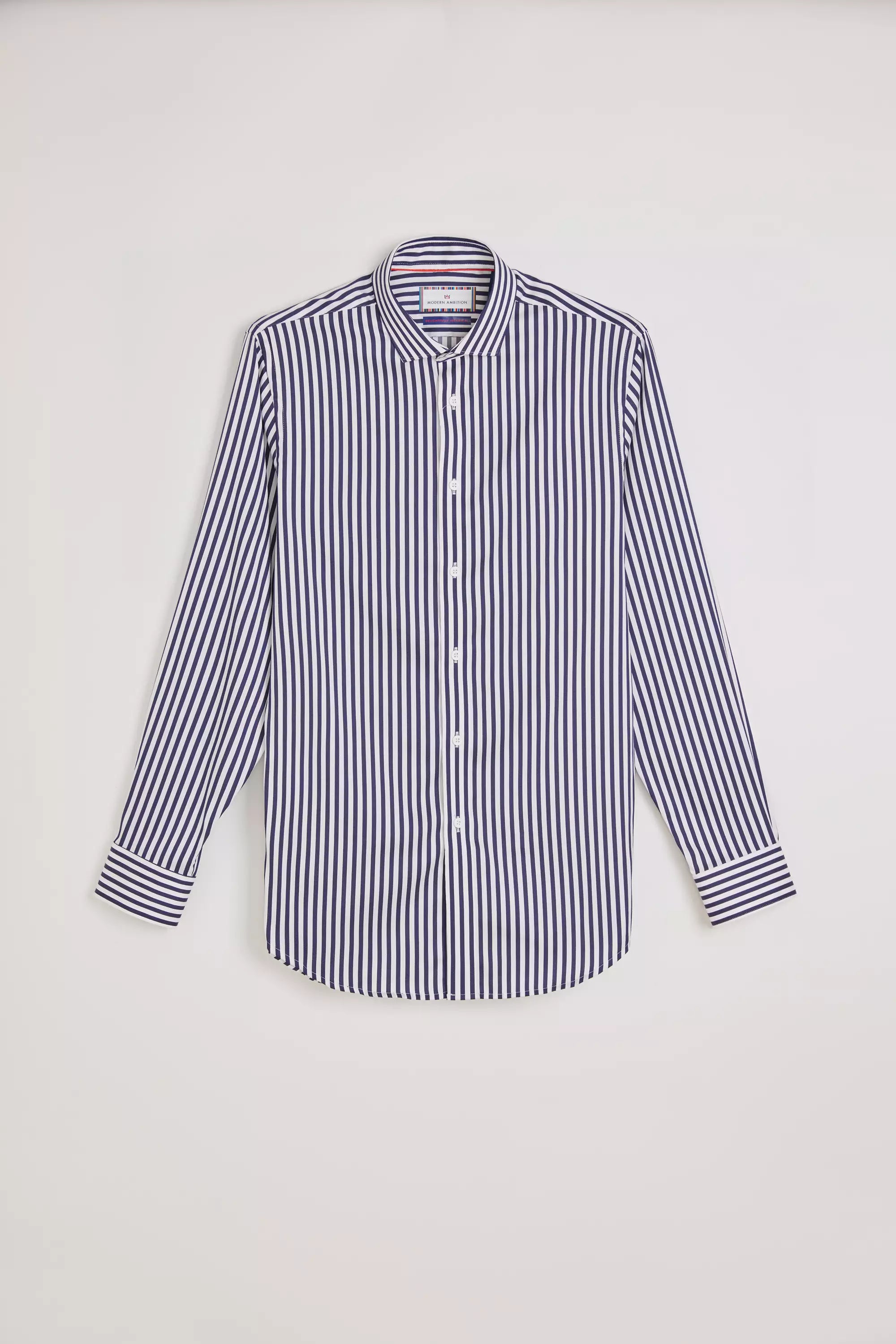 PerformLuxe Cotton Nylon Stripe Standard-Fit Shirt