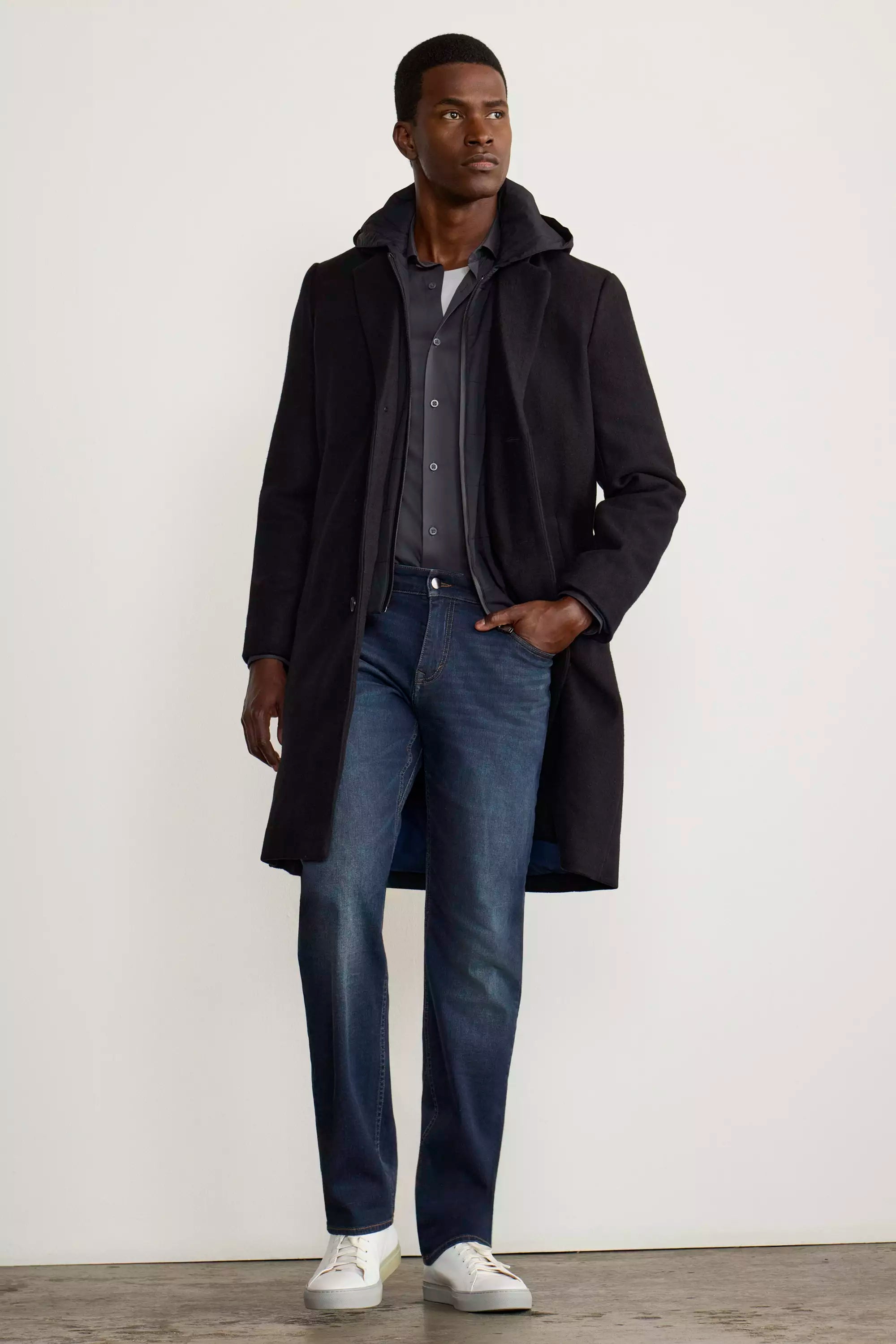 Overcoat with hoodie online