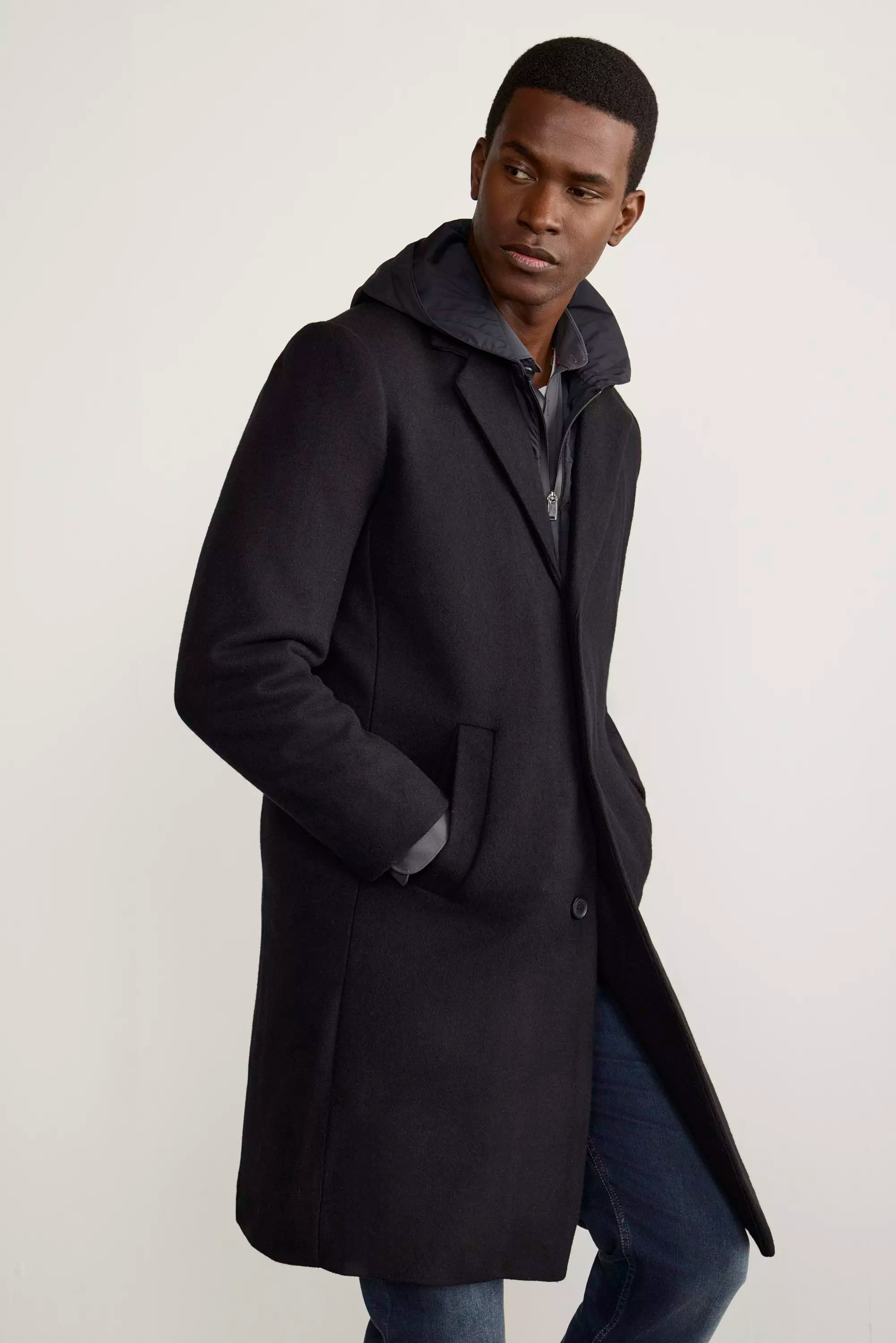 Deal Maker Overcoat with Removable Hooded Fooler