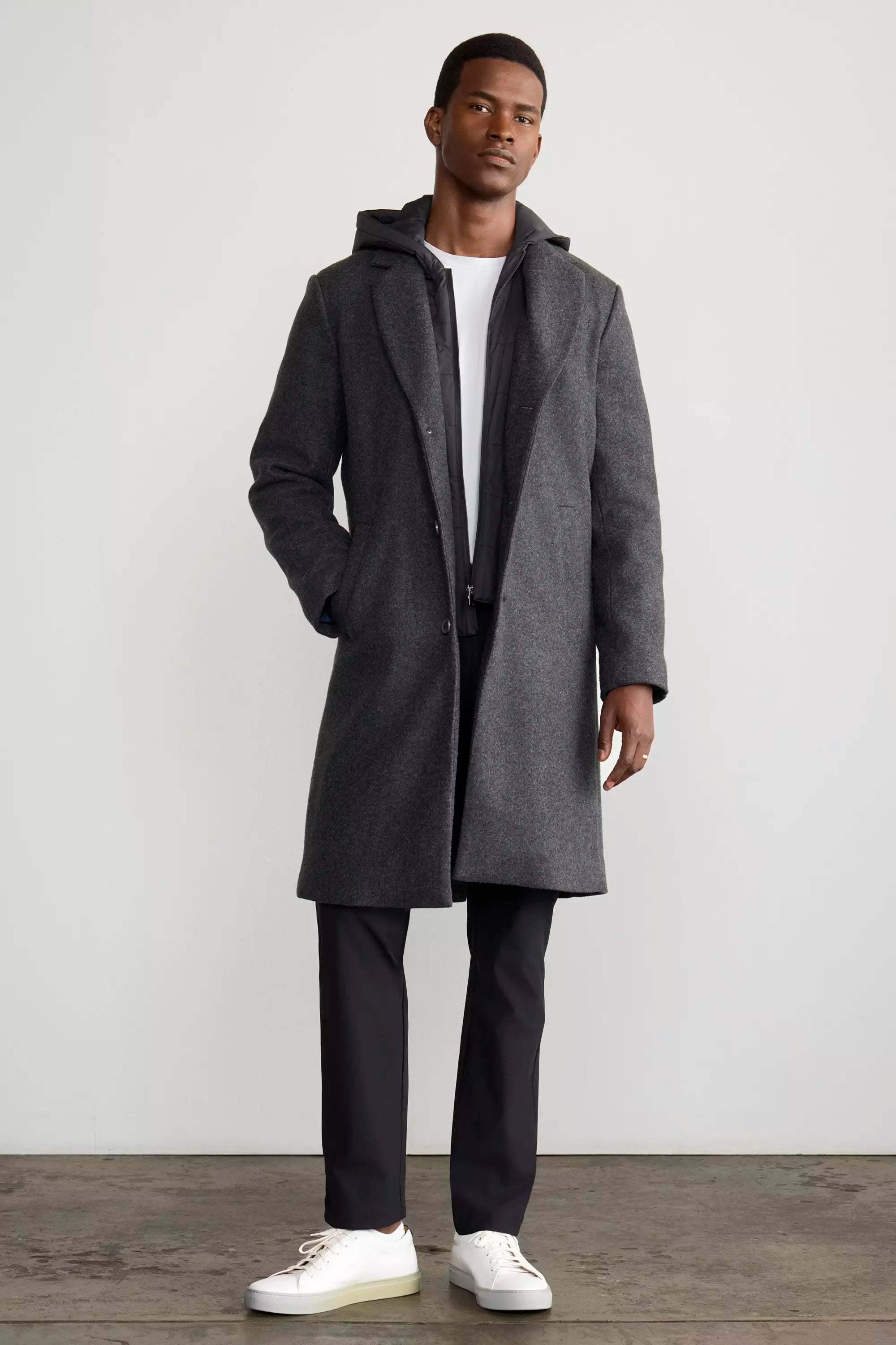 Deal Maker Overcoat with Removable Hooded Fooler