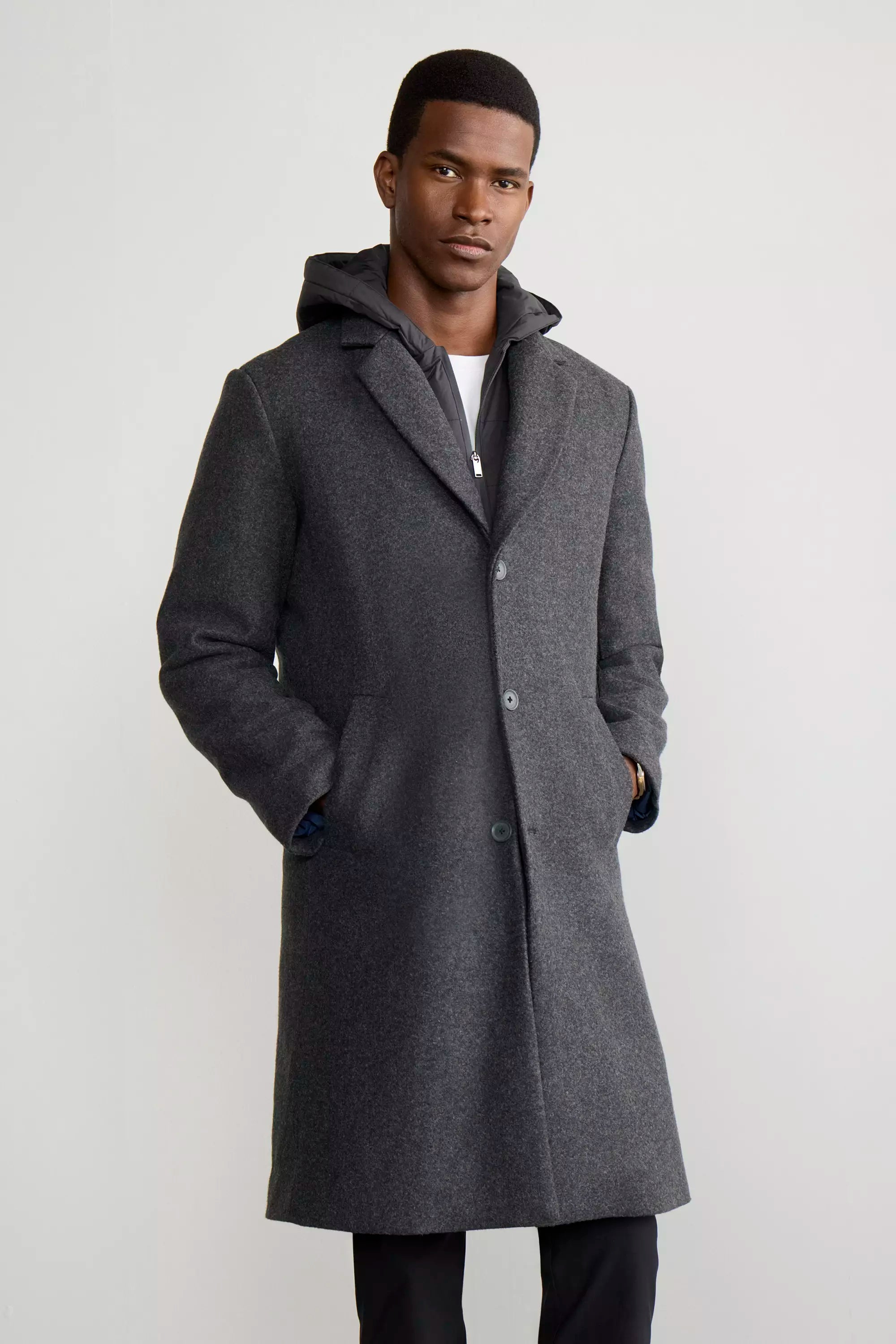 Deal Maker Overcoat with Removable Hooded Fooler