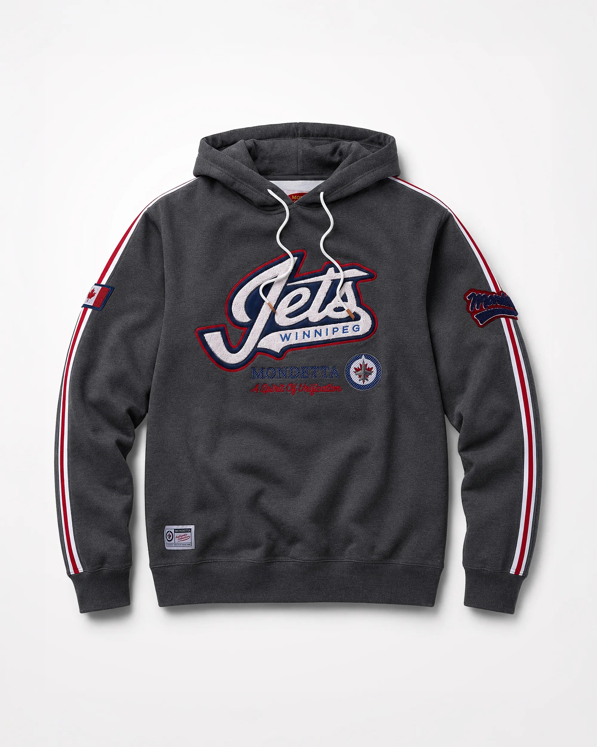For general description, go to 'Main Product Description' region - The Jets Track Hoodie - Htr Charcoal