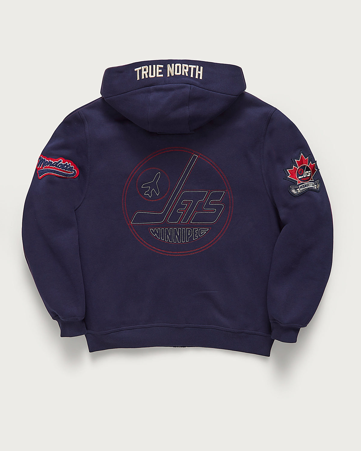 Jets Overtime Zip-Up Hoodie - Dark Navy