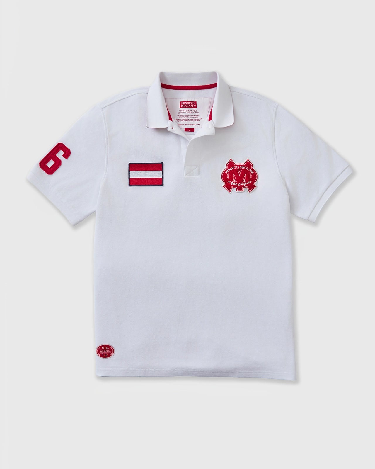 For general description, go to 'Main Product Description' region - The Match Day Polo - Match Day Polo White/Austria