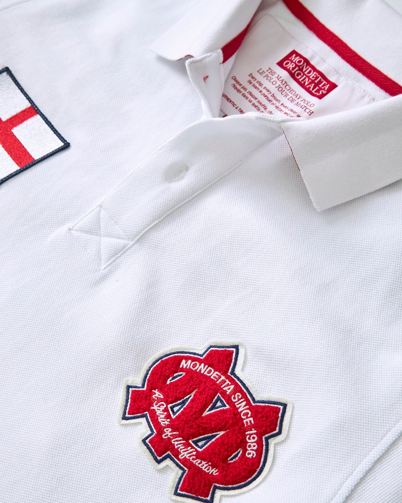 The Match Day Polo - Match Day Polo White/England