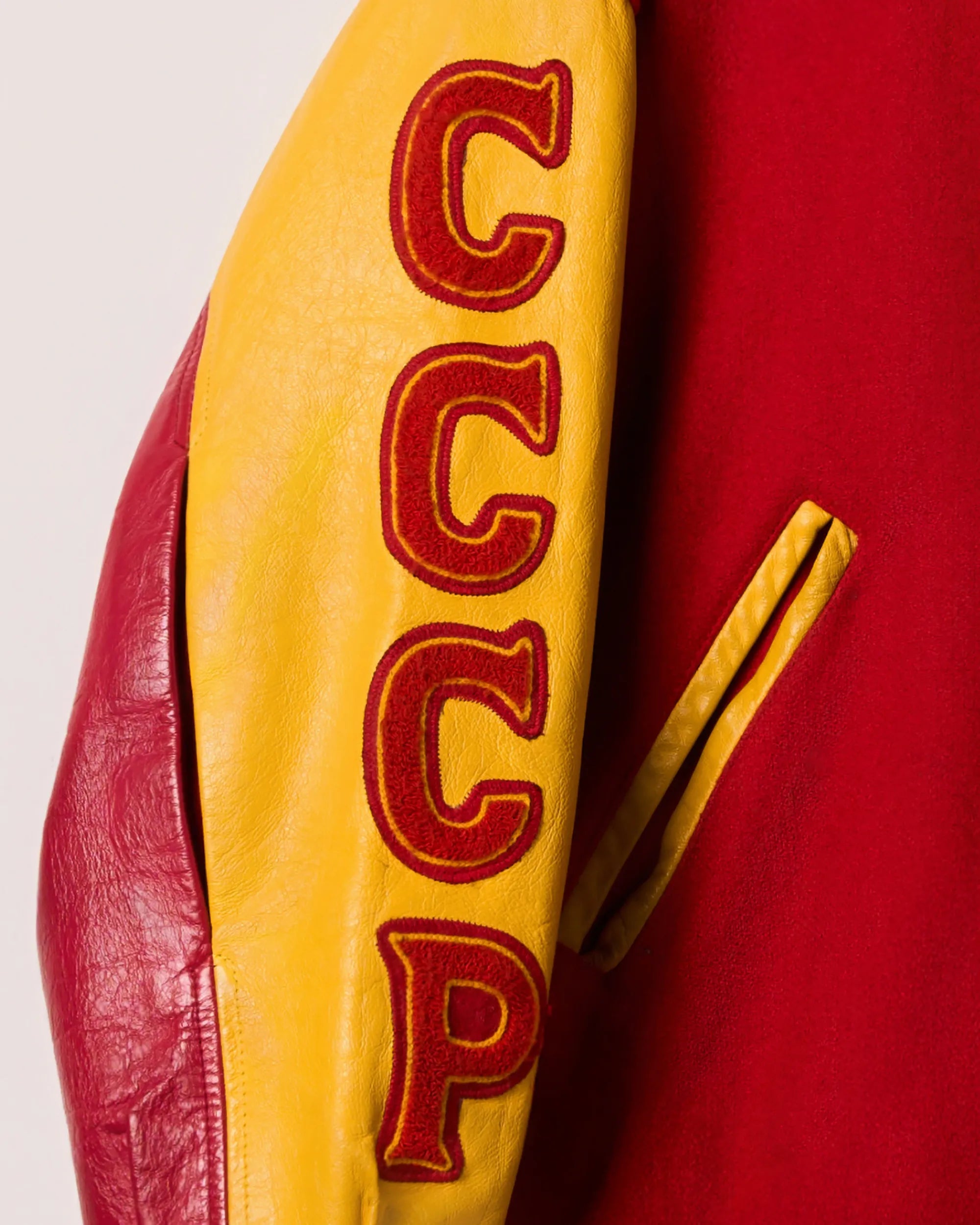 “Mondetta Everywear” CCCP Leather & Melton Varsity Jacket