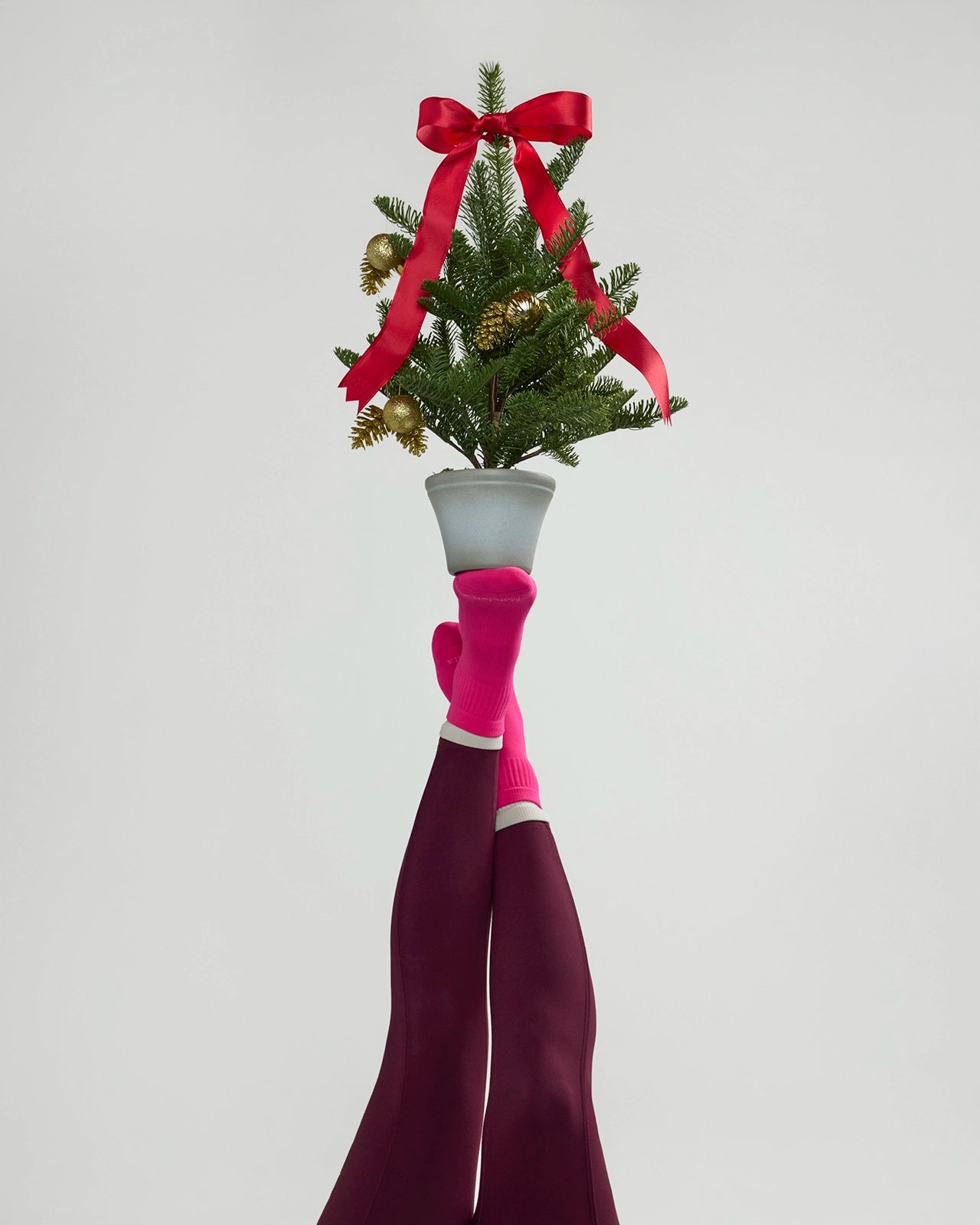 The Active Half-Moon Power Mesh GRS Certified Recycled Poly Legging - Deep Wine Red