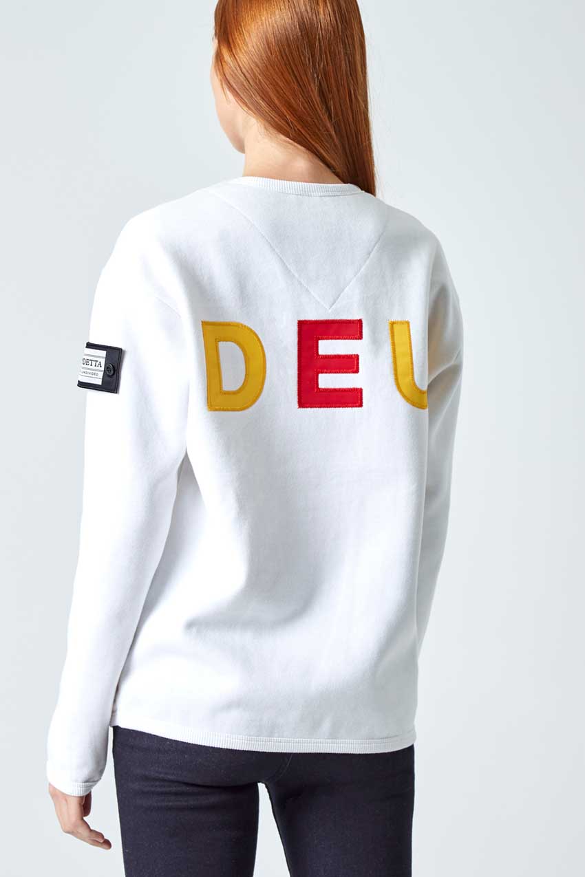 Unity Women's Modern Fit Sweatshirt - Germany - White