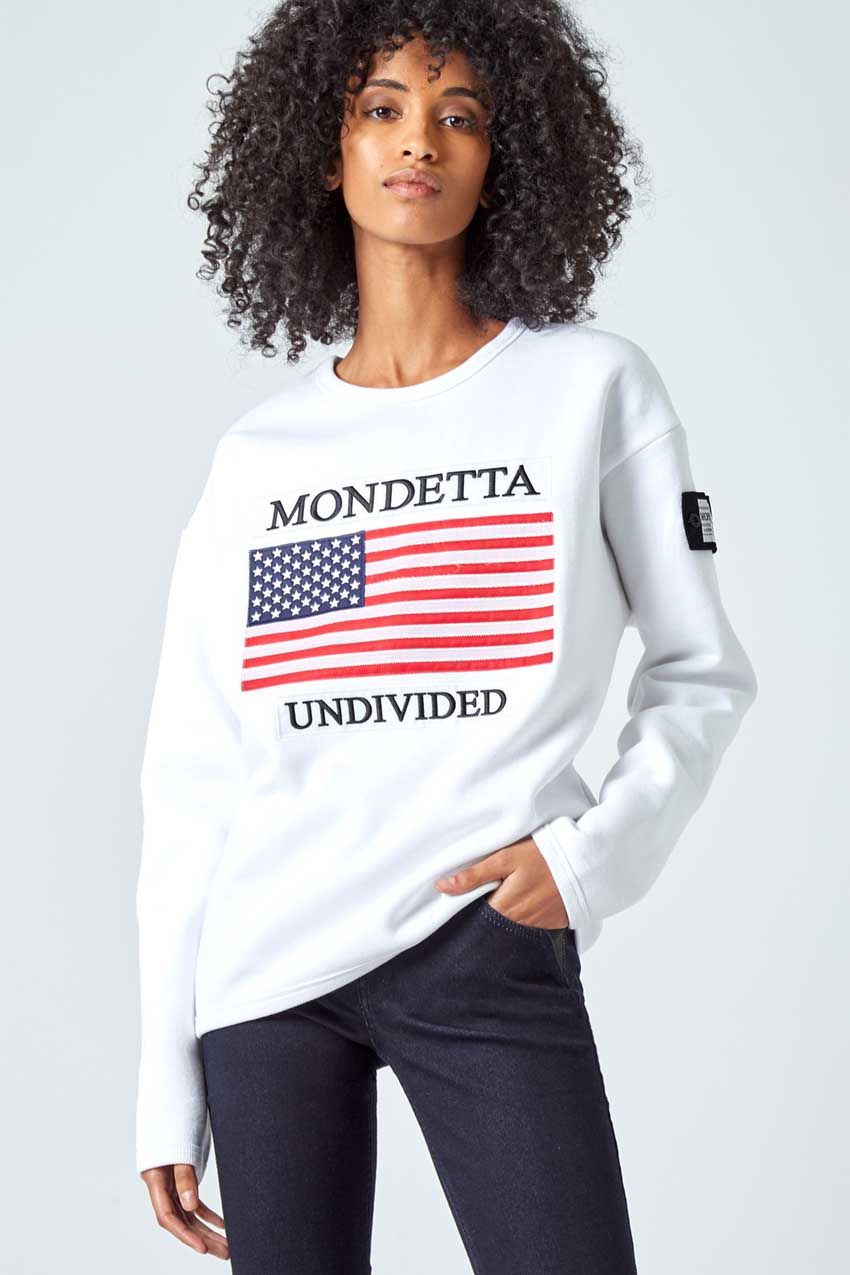 Unity Women's Modern Fit Sweatshirt - USA - White