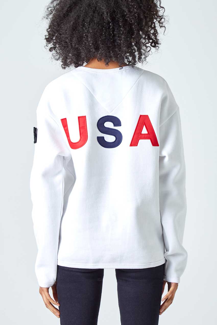 Unity Women's Modern Fit Sweatshirt - USA - White