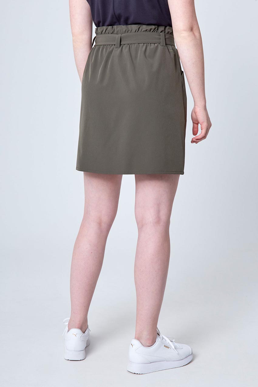 Stretch Woven Cargo Skirt - Dusty Olive