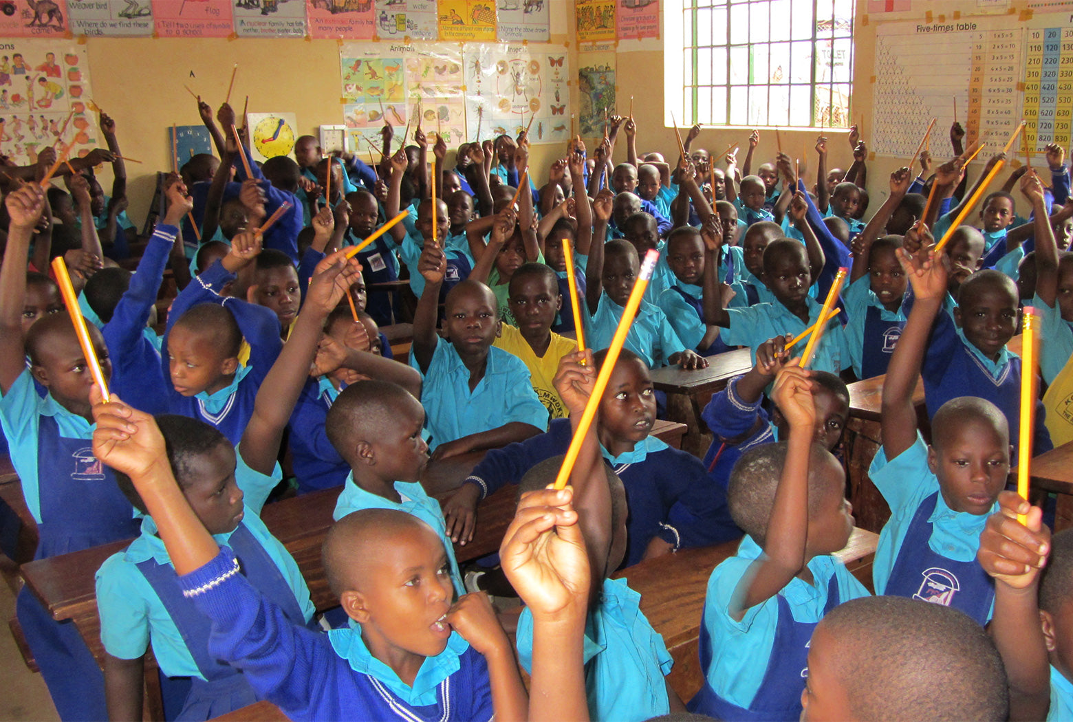 MCF Kamwokya school kids in class
