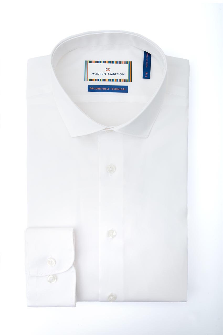 PerformLuxe Cotton Nylon Poplin Slim-Fit Shirt - Bright White